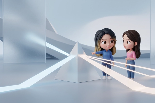 Hero banner illustration for "Palette launches self-improving AI media platform"