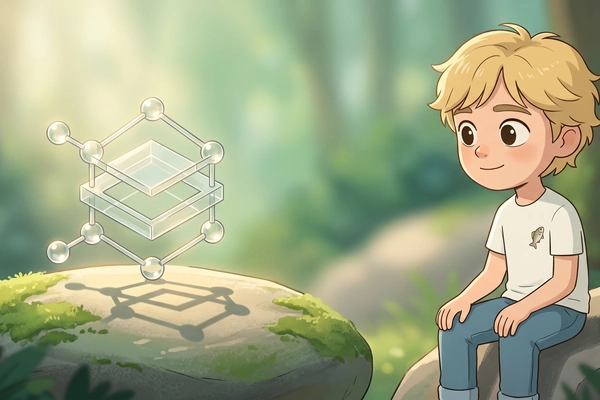 Hero banner illustration for "Halmos Labs automates biotech R&D with AI-driven design"