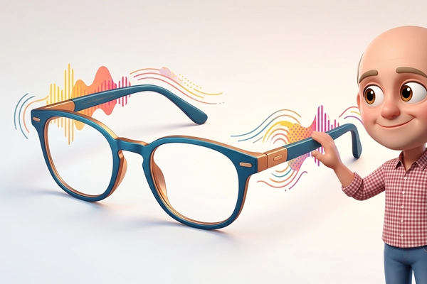Hero banner illustration for "Legato Audio raises $12M to reinvent hearing aids as eyewear"
