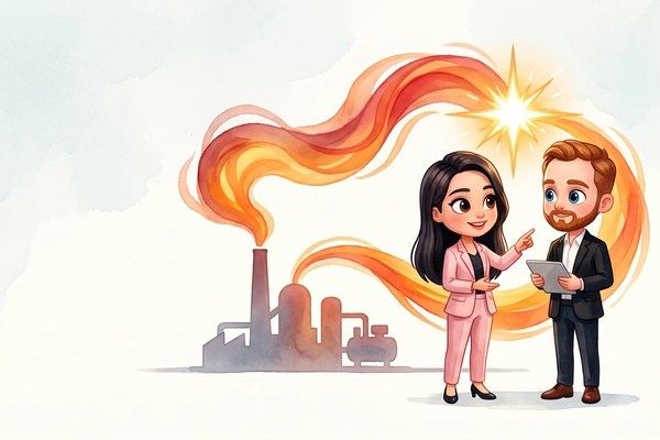 Hero banner illustration for "Kanin Energy raises $60M to turn waste heat into power"
