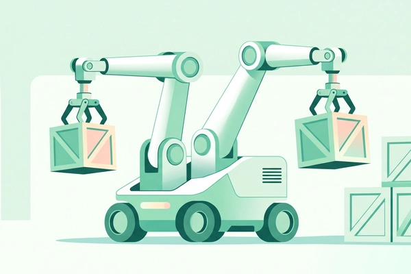 Hero banner illustration for "Maven Robotics raises $100M for industrial robots"