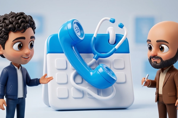 Hero banner illustration for "Vocca raises $20M to automate healthcare phone calls with AI"
