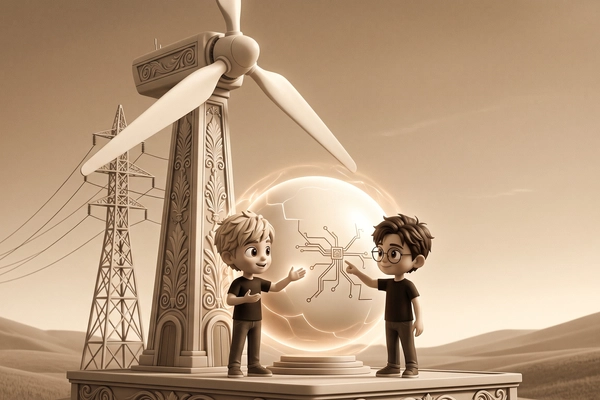 Hero banner illustration for "Invertix deploys AI agents across 2GW energy infrastructure"