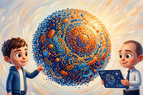 Hero banner illustration for "Rivercell raises $25M to build AI world model of the cell"