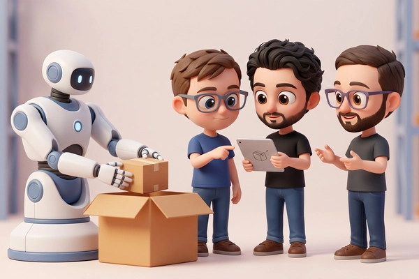 Hero banner illustration for "Ultra raises $50M to scale warehouse packing robots"