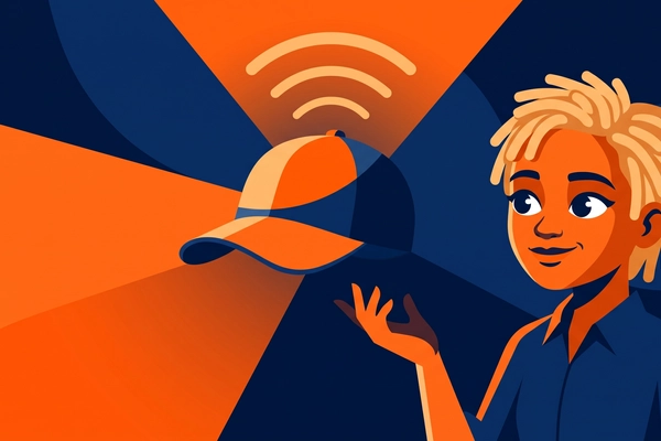 Hero banner illustration for "Sabi raises $50M to build brain-reading baseball cap"