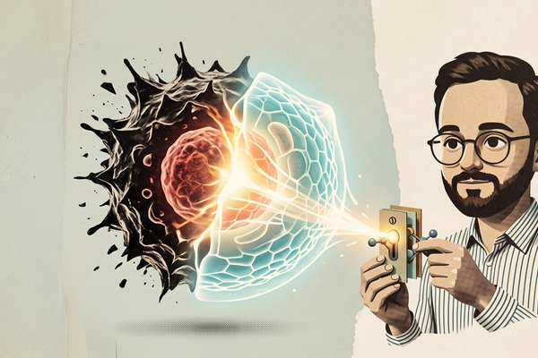 Hero banner illustration for "Asgard Therapeutics raises $33M for in vivo cancer therapy"