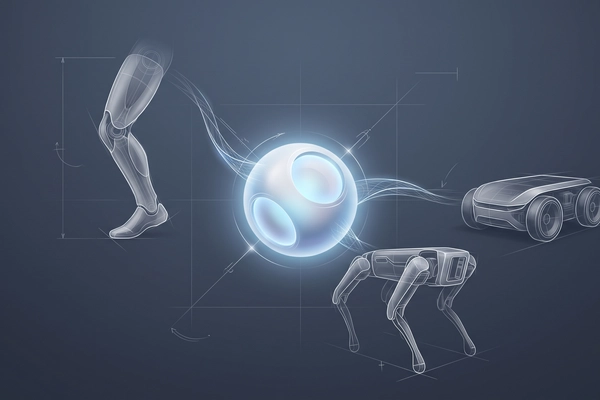 Hero banner illustration for "RobotX AI raises $3M to build universal robot brain"