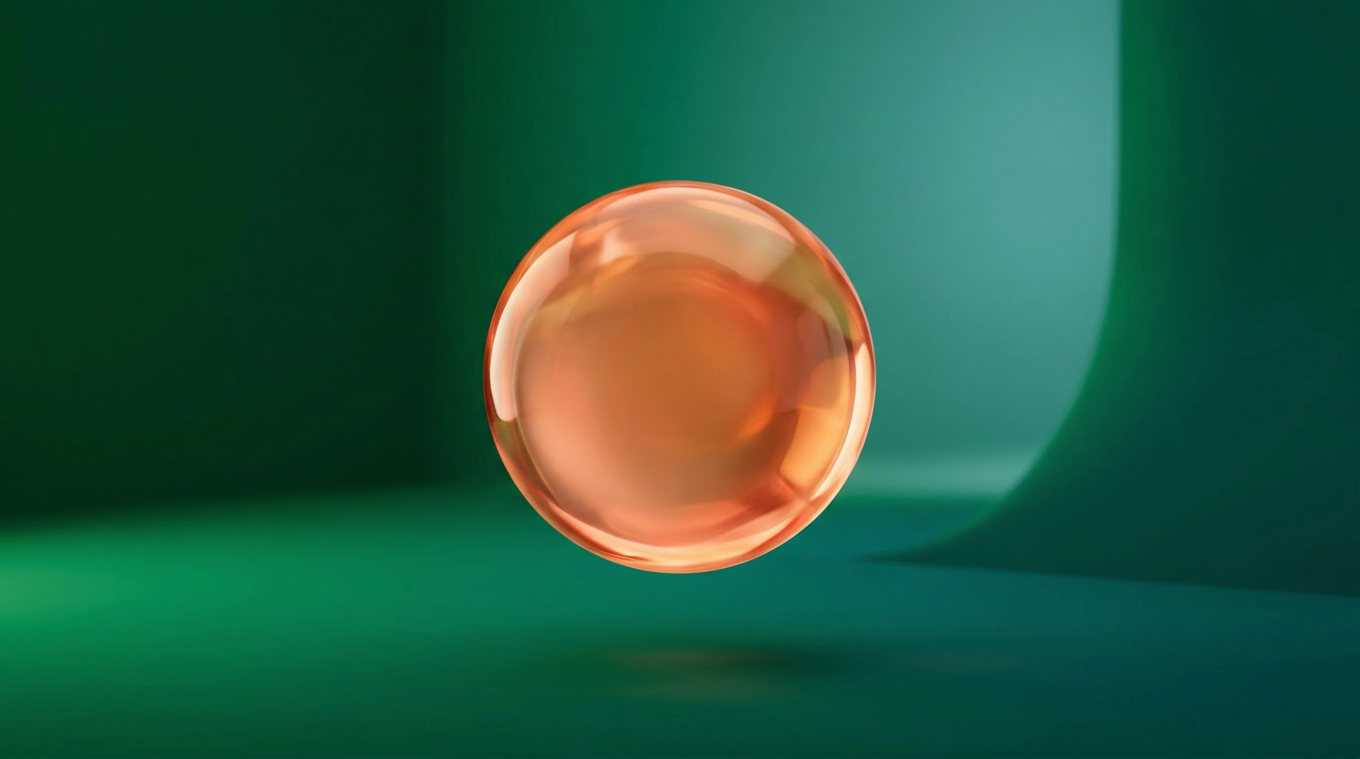 Digital illustration for article section "Why Astaxanthin?" in "baCta Raises €7M to Scale Genome-to-Factory AI for Bio-Ingredients" - A conceptual and surreal photographic composition featuring a single, magnificent, translucent organ...