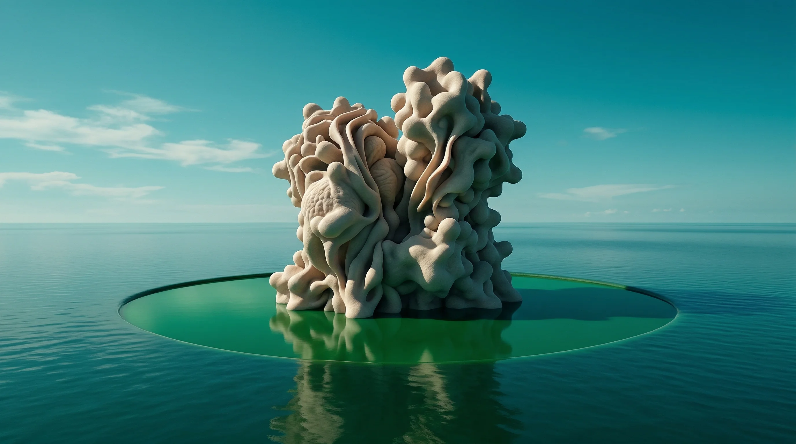 Digital illustration for article section "What Actually Matters Now" in "baCta Raises €7M to Scale Genome-to-Factory AI for Bio-Ingredients" - A conceptual surrealist photograph depicting the strategic importance of data moats in the AI-driven...