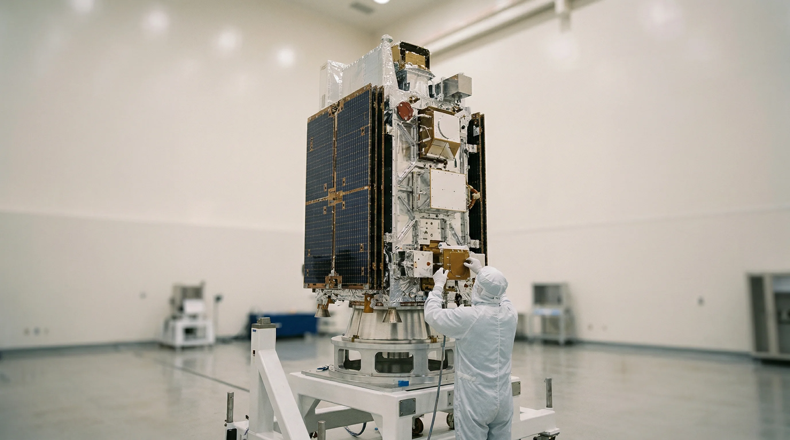 Digital illustration for article section "What Comes Next" in "Tomorrow.io Raises $175M to Build AI Weather Satellite Network" - Generate a realistic image that signifies growth and future expansion. This could be represented by ...