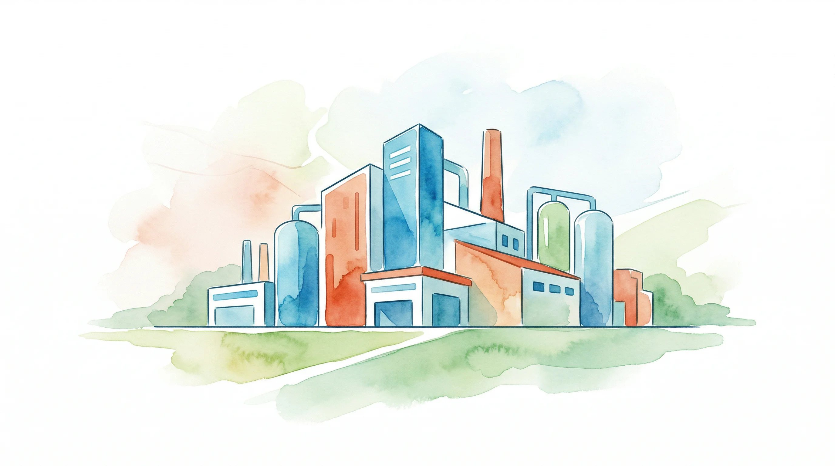 Digital illustration for article section "What Happens Next (And What Doesn't Get Said)" in "Litherm Raises €6.5M to Decarbonize Cement with Electric Kilns" - A minimalist conceptual illustration depicting the transition from a pilot project to a full-scale c...