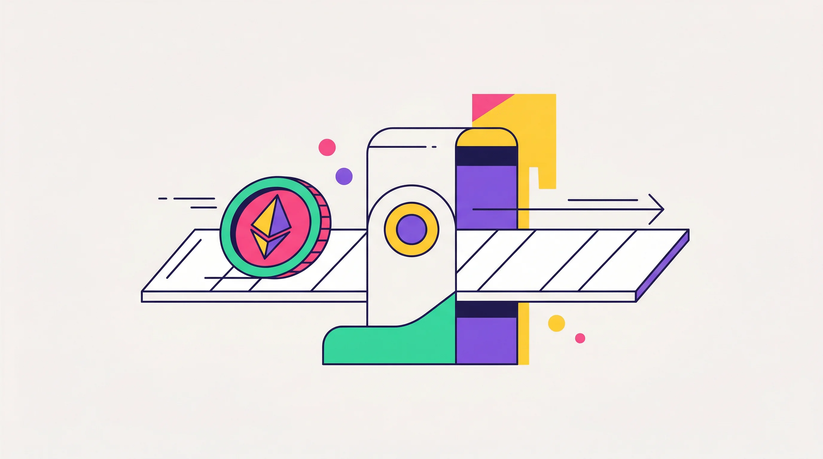 Digital illustration for article section "Early returns (with caveats about scale)" in "YC's FullSeam Launches AI Employee for Finance Automation" - A flat, modern geometric illustration depicting the concept of automated, real-time financial proces...