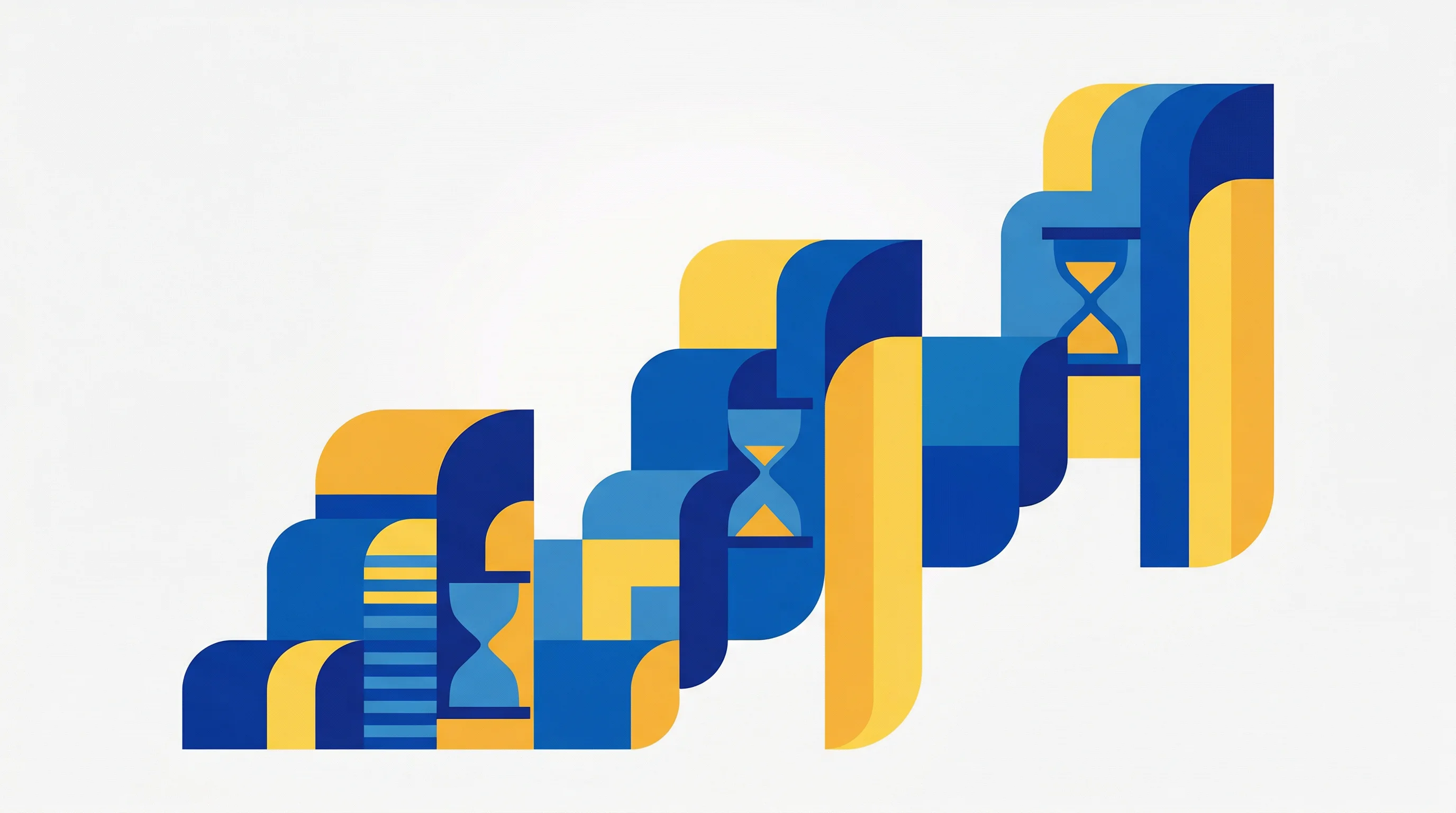 Digital illustration for article section "Regulation Arrives, Ready or Not" in "The Race to Build AI Scientists That Can Run Research Alone" - A modernist illustration representing the European Union's AI Act compliance timeline as a series of...