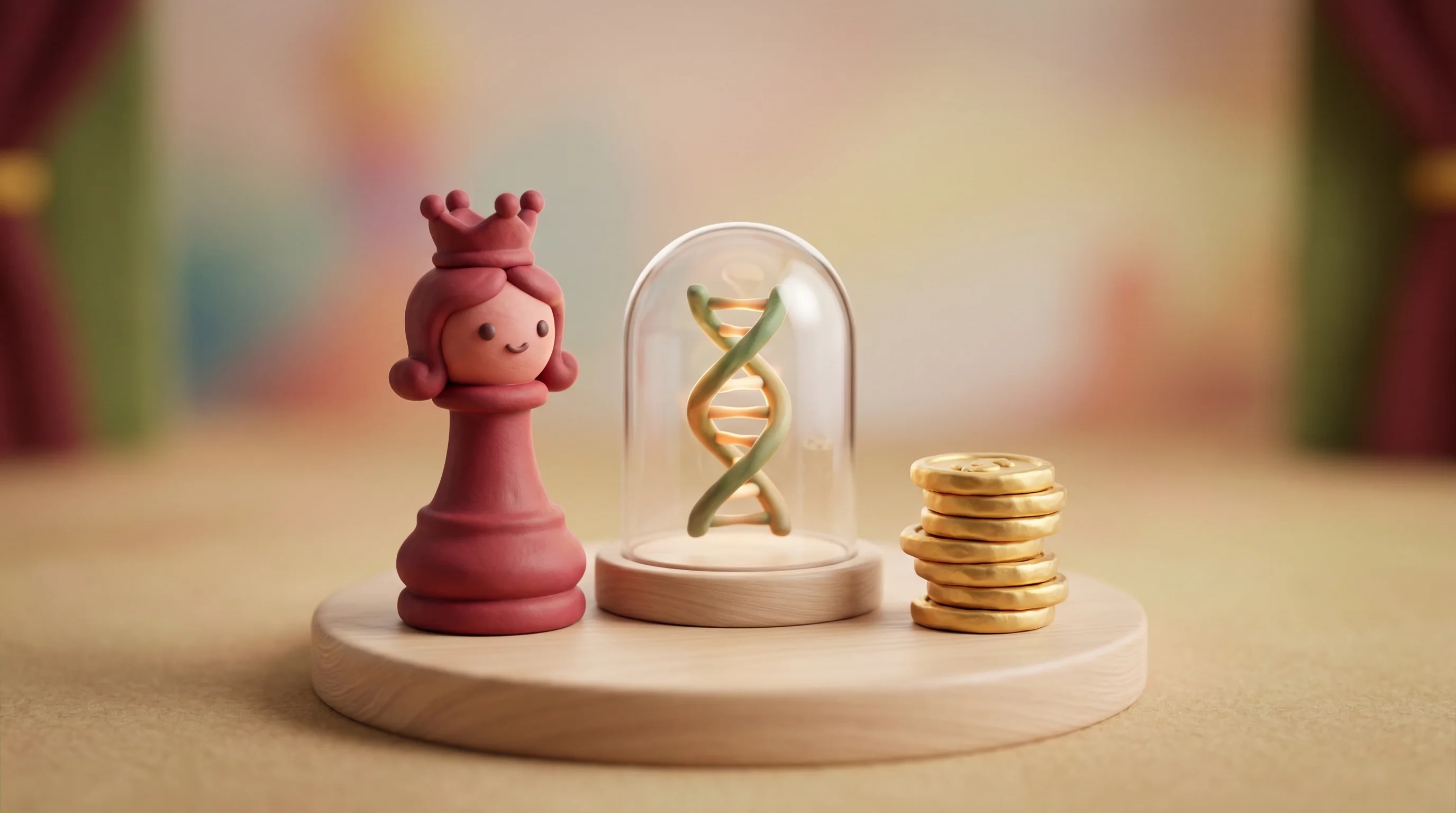 Digital illustration for article section "Content Section 2" in "Valthos Raises $30M from OpenAI to Detect Biological Threats with AI" - A conceptual 3D miniature scene rendered with the aesthetic of refined model craftsmanship and a toy...