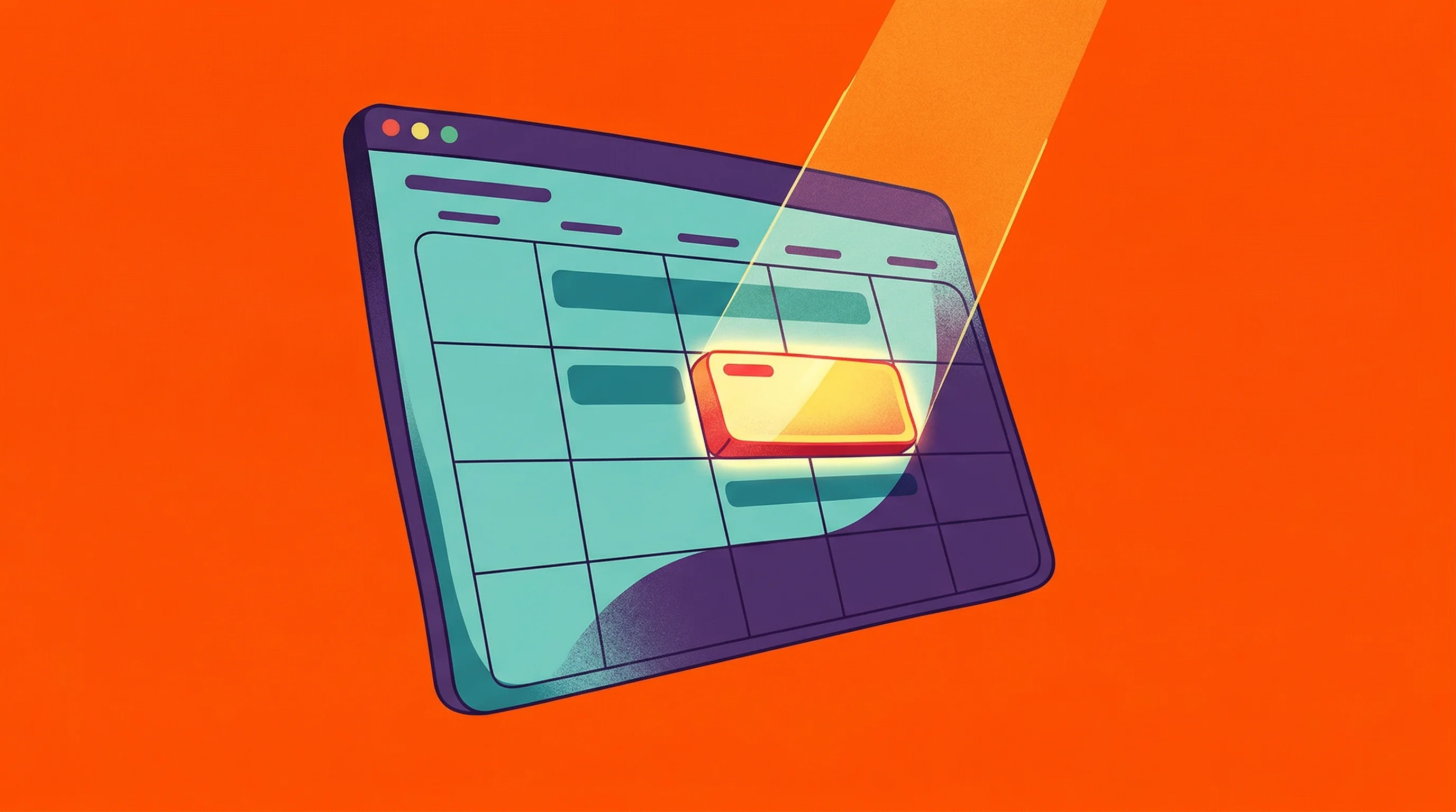 Digital illustration for article section "A Narrower Focus?" in "Rift's $5M Seed: Tackling the 70% Time Drain in Sales Teams" - A minimalist conceptual illustration featuring a stylized digital calendar grid narrowing its scope ...