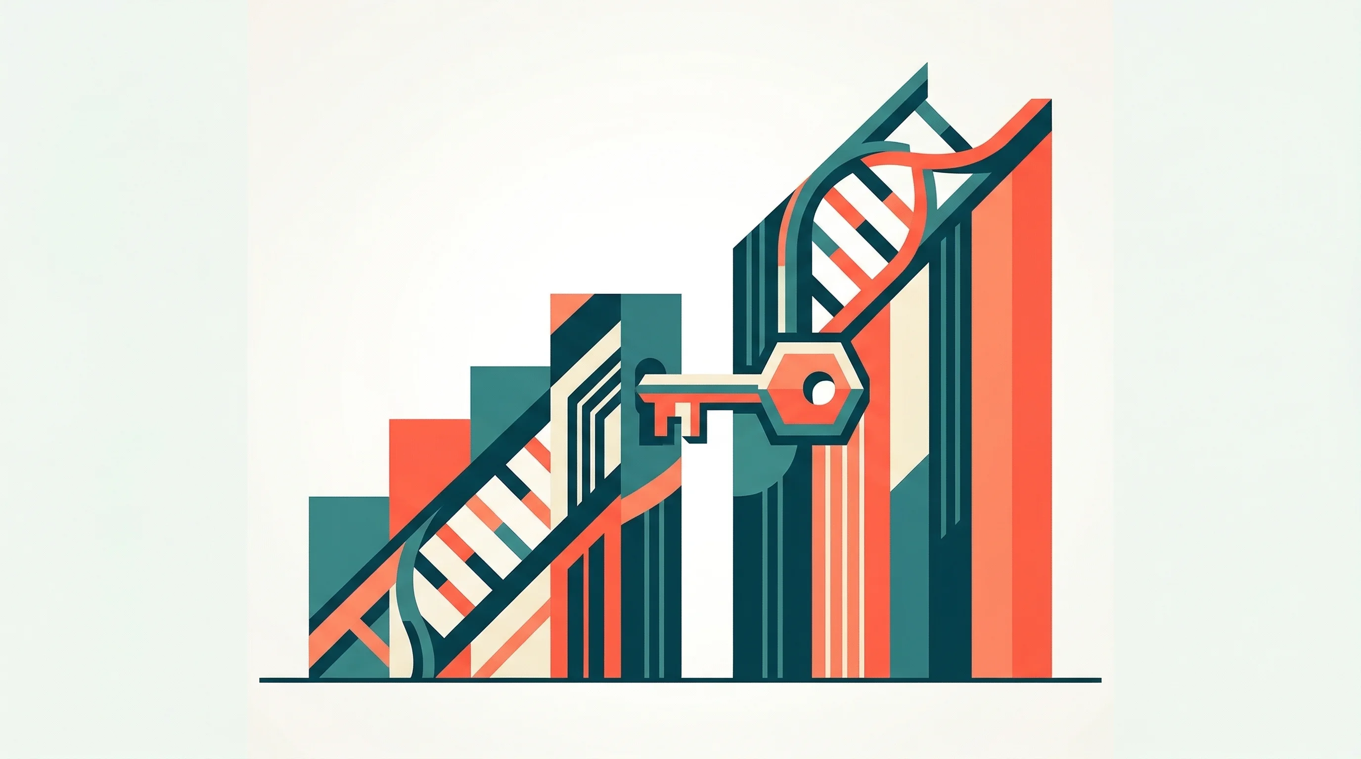 Digital illustration for article section "The Market, and The Gap" in "AI Tackles Gene Therapy's Safety Crisis After Fatal FDA Warnings" - Create a clean, modernist illustration depicting the concept of a massive market opportunity and a s...