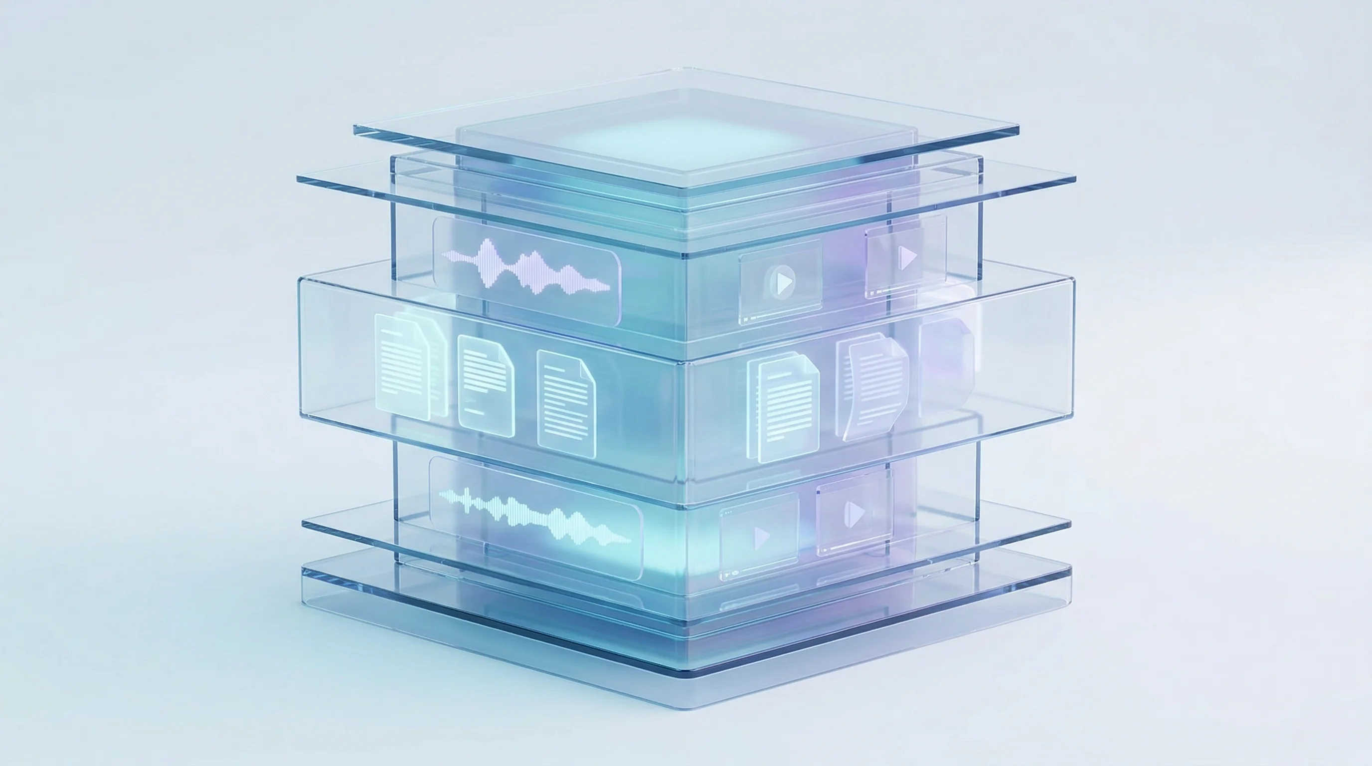 Digital illustration for article section "What Advocacy Actually Does" in "Advocacy Raises $3.5M Seed for AI Litigation Platform" - A minimalist and conceptual visualization of a "case memory" layer acting as a centralized knowledge...