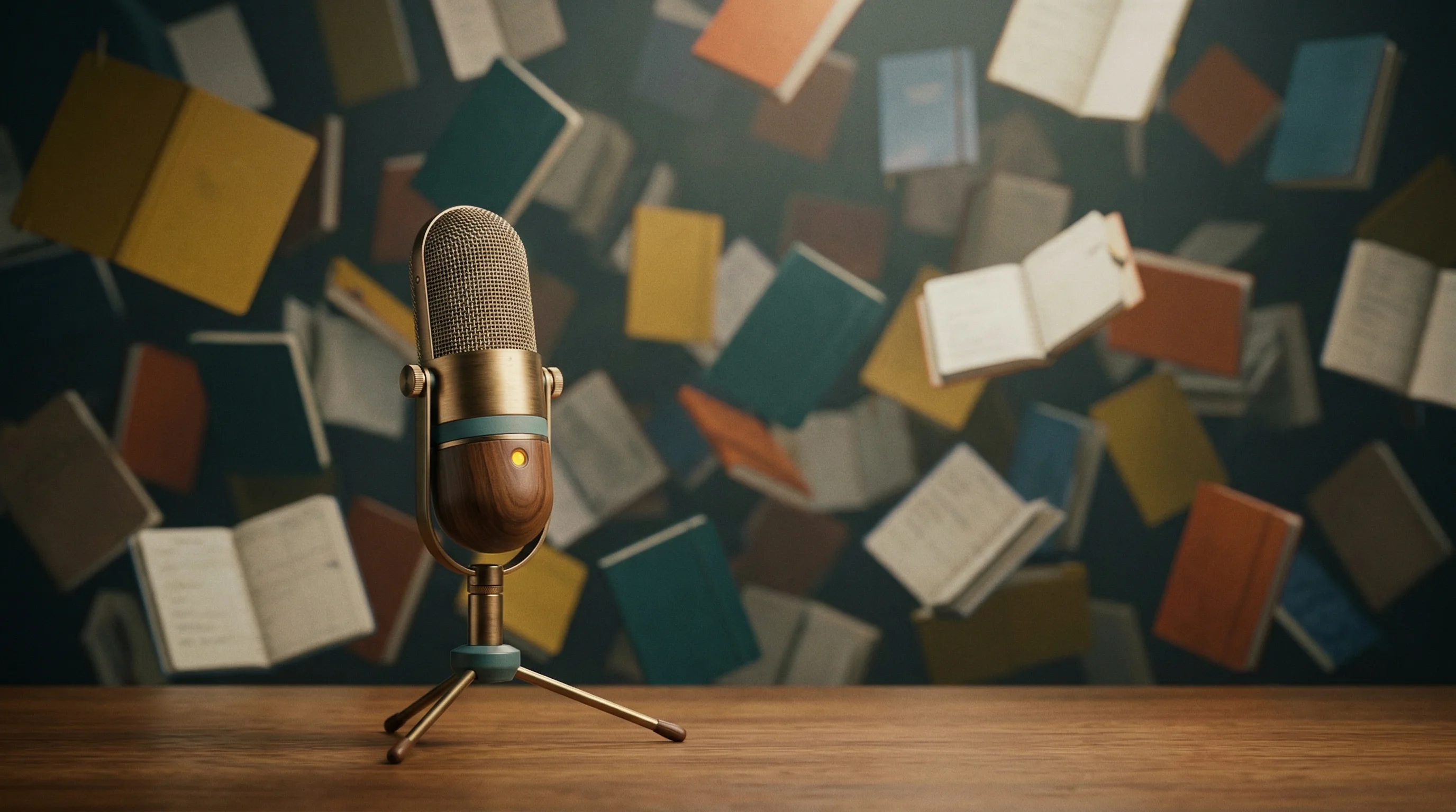 Digital illustration for article section "A Crowded Field, Sort Of" in "Wispr Flow Brings AI Voice Dictation to Android After $81M Raise" - A surreal, cinematic composition featuring a singular, elegant retro-futuristic microphone standing ...