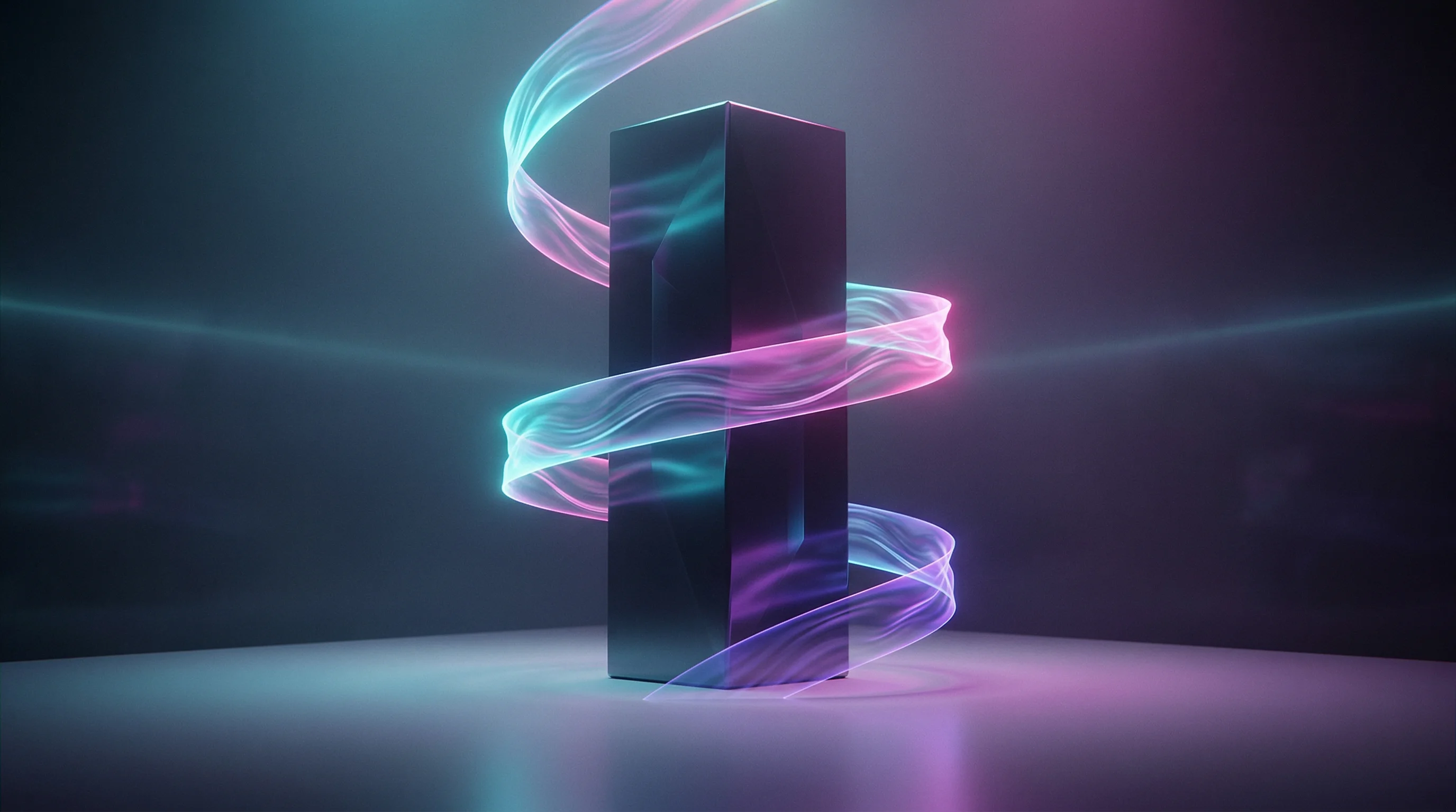 Digital illustration for article section "The Compute Arms Race" in "Yann LeCun's AMI Labs Raises $1.03B in Europe's Largest Seed Round" - A minimalist, futuristic monolithic geometric structure representing advanced compute infrastructure...
