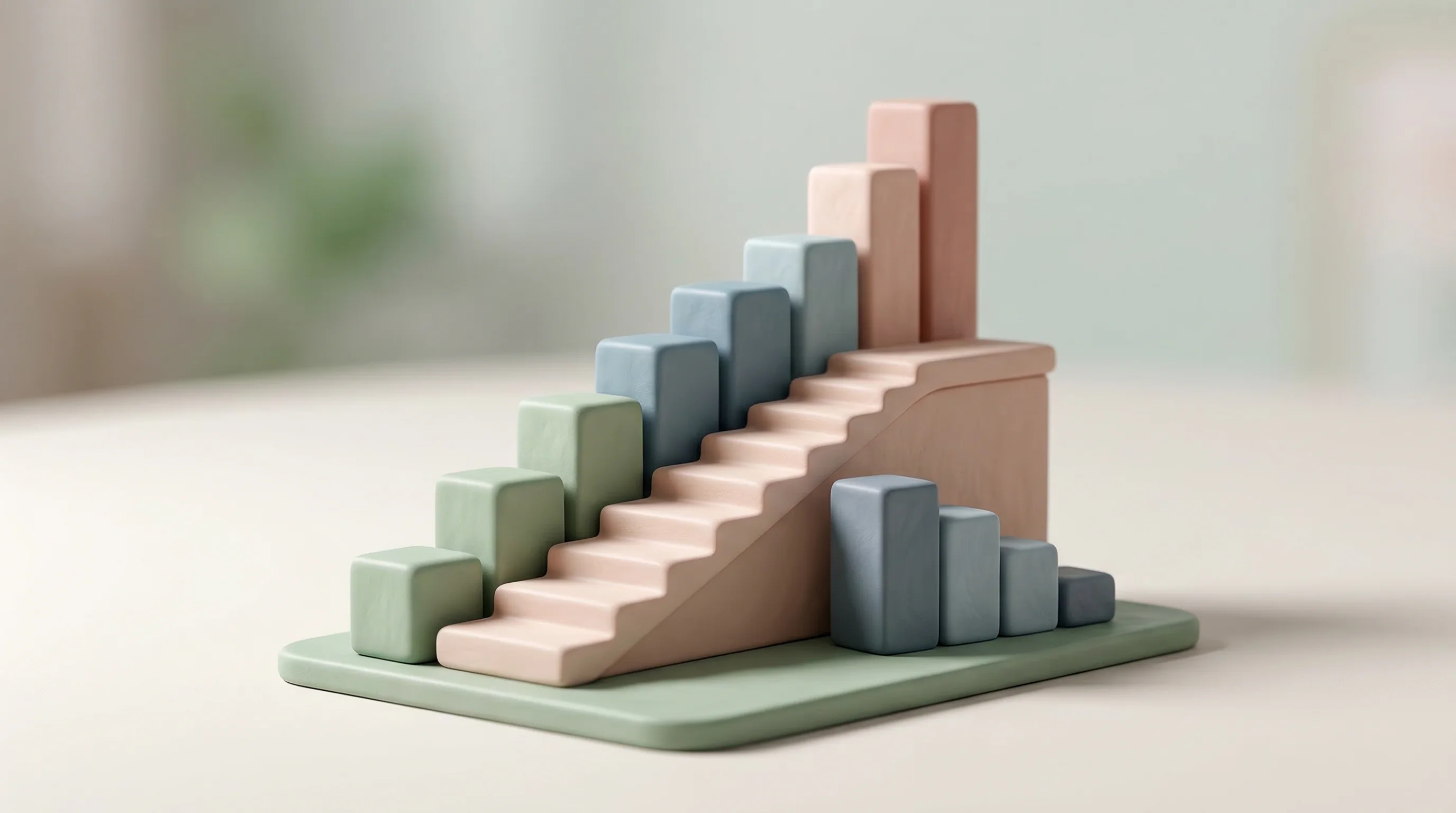 Digital illustration for article section "What the Numbers Reveal" in "Chime vs Nubank: Two Paths to Neobank Profitability in 2026" - A clean, minimal 3D miniature diorama representing a clear path to financial profitability, featurin...