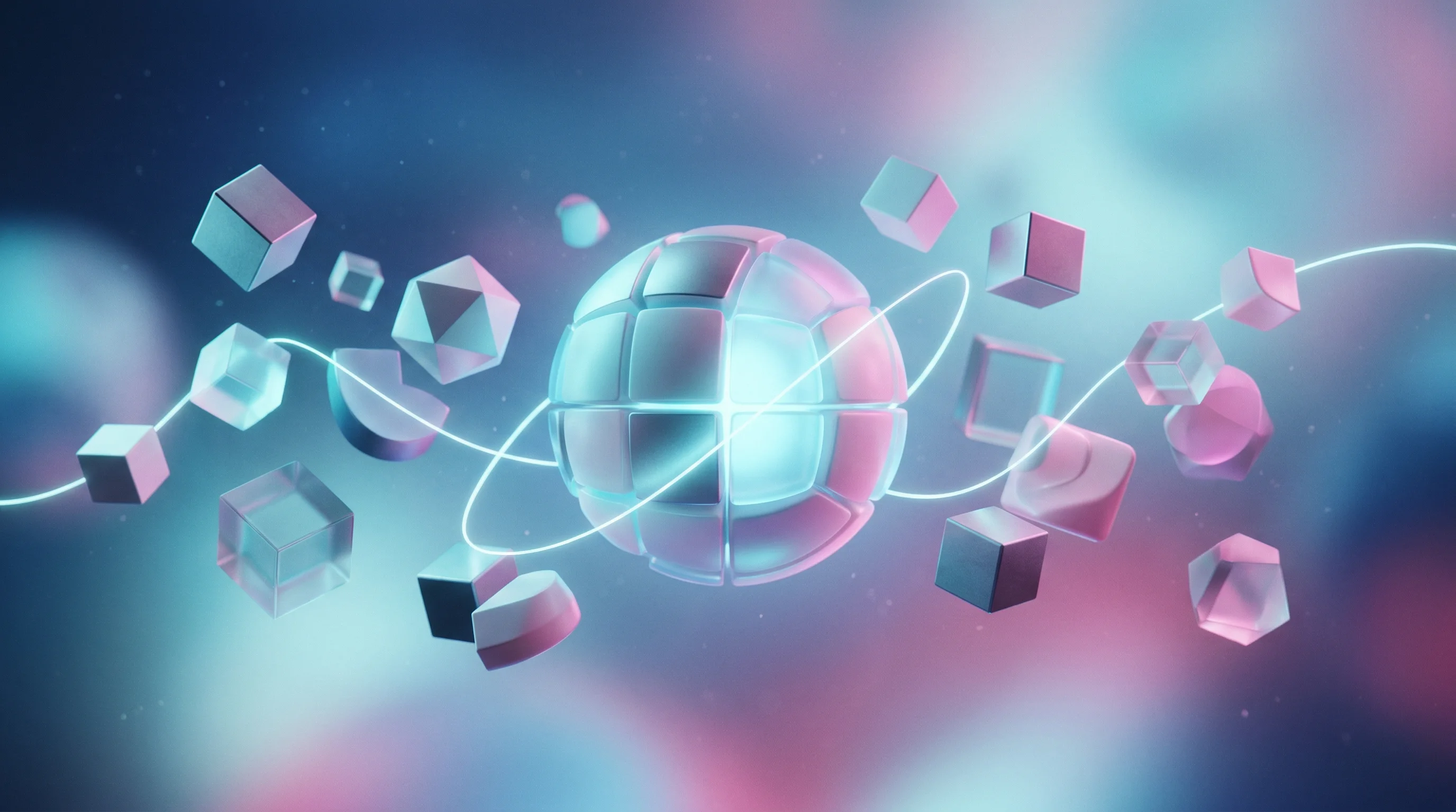 Digital illustration for article section "The Market They're Chasing" in "OpenCFO Raises $2M Seed to Build AI-Native Finance OS for CFOs" - A minimalist and conceptual visualization of modern treasury infrastructure, featuring elegant, floa...