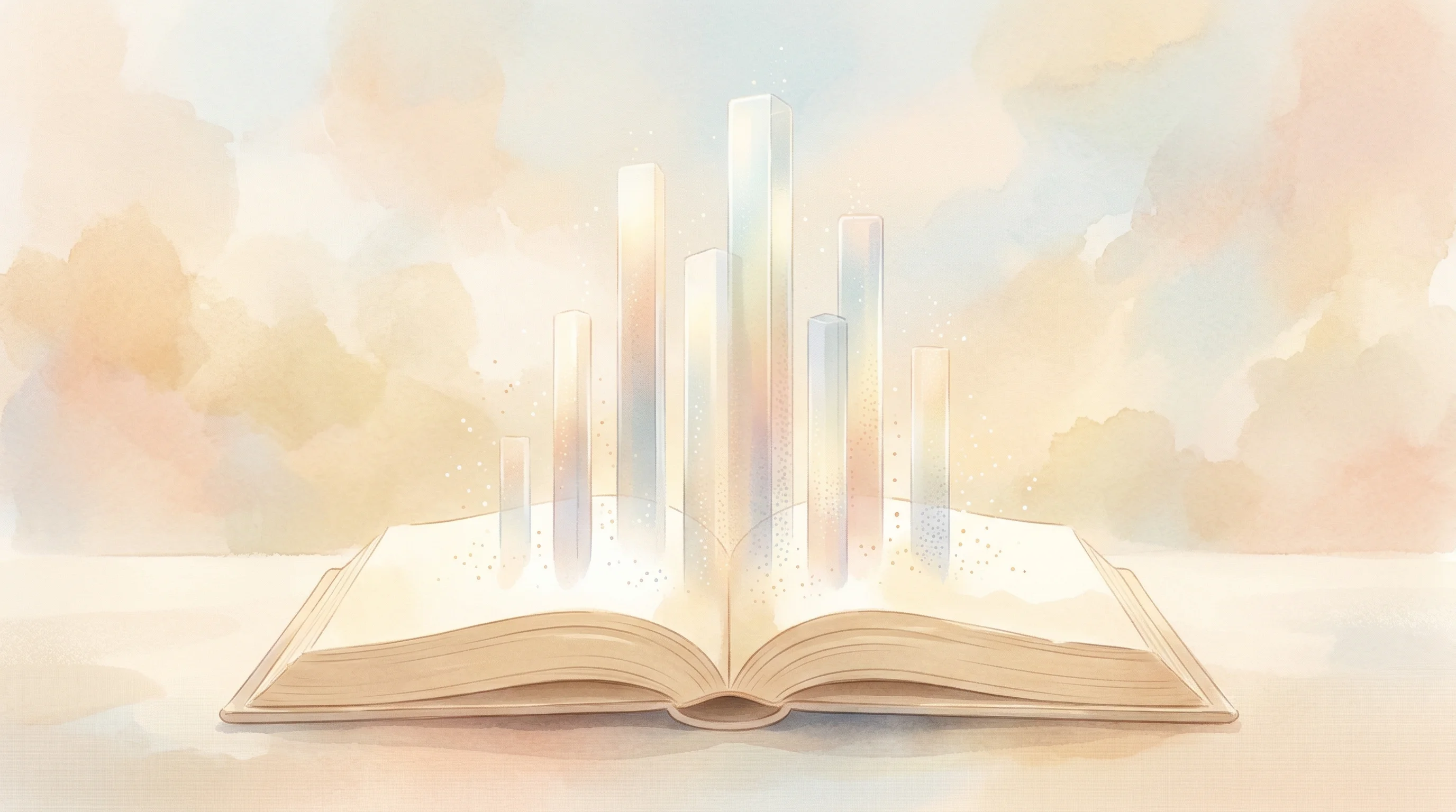 Digital illustration for article section "The Infinera Playbook, With New Variables" in "Eridu Raises $200M Series A to Rebuild AI Networking Infrastructure" - A clean, minimalist conceptual image featuring an elegant, open book resting on a smooth surface, sy...