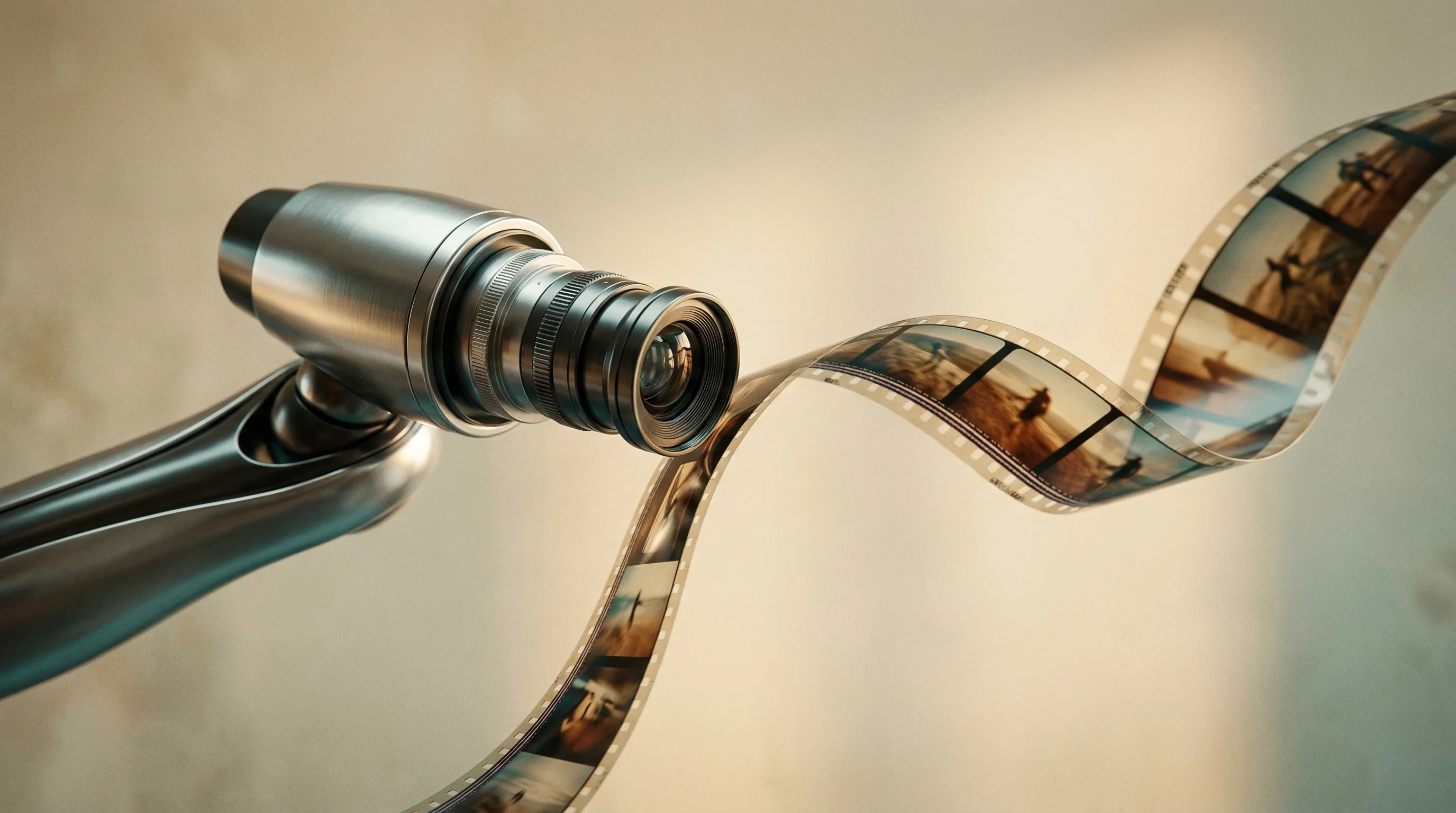 Digital illustration for article section "Content Section 2" in "Rhoda AI Raises $450M Series A at $1.7B Valuation for Video-Trained Robots" - A sleek, minimalist conceptual representation of Direct Video-Action robotics training, featuring a ...