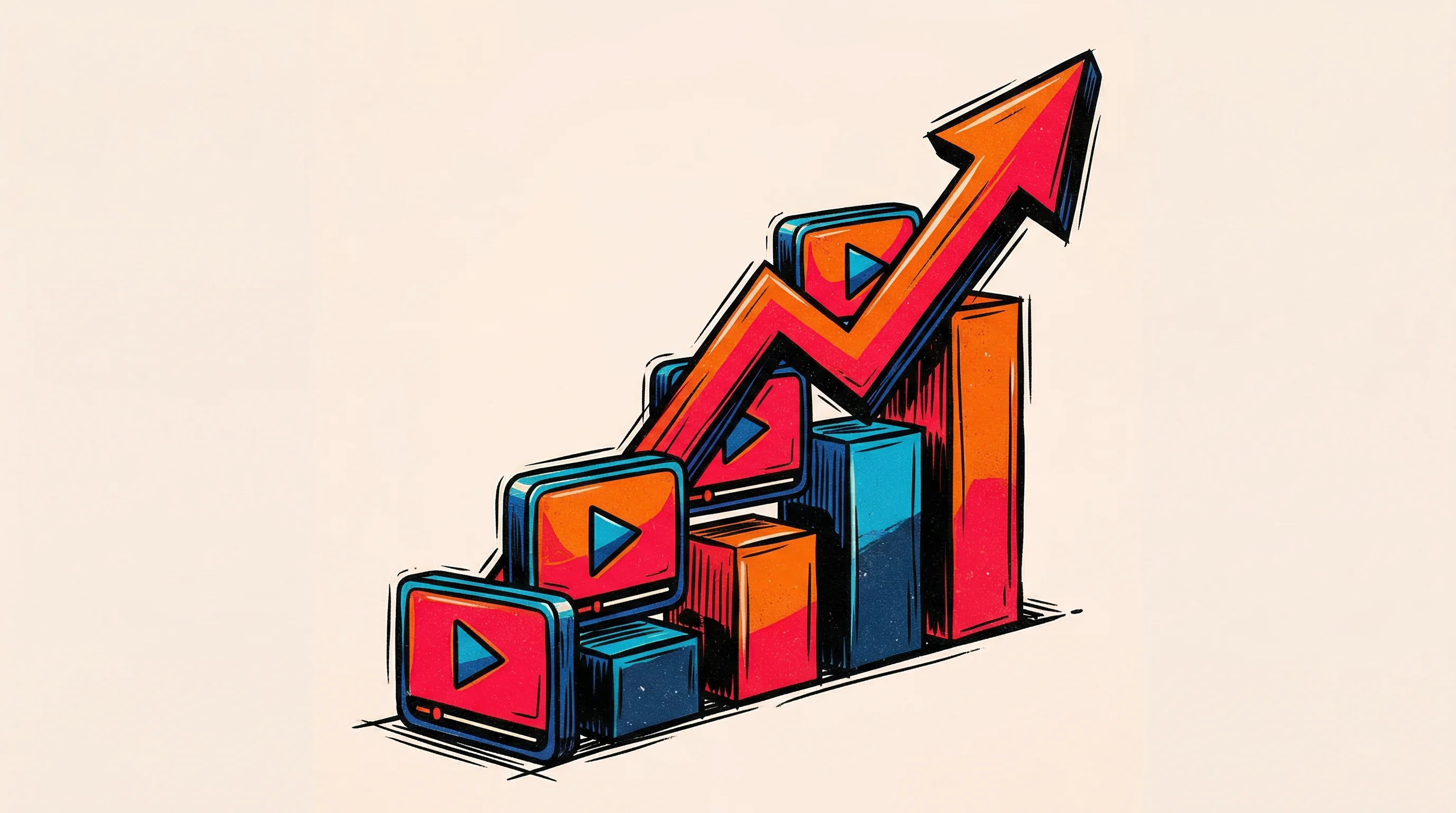 Digital illustration for article section "The Market Signals Are Accumulating" in "The Race to Build AI's Video Training Data Infrastructure" - A clean, minimalist conceptual illustration of accumulating market signals, featuring a single, bold...