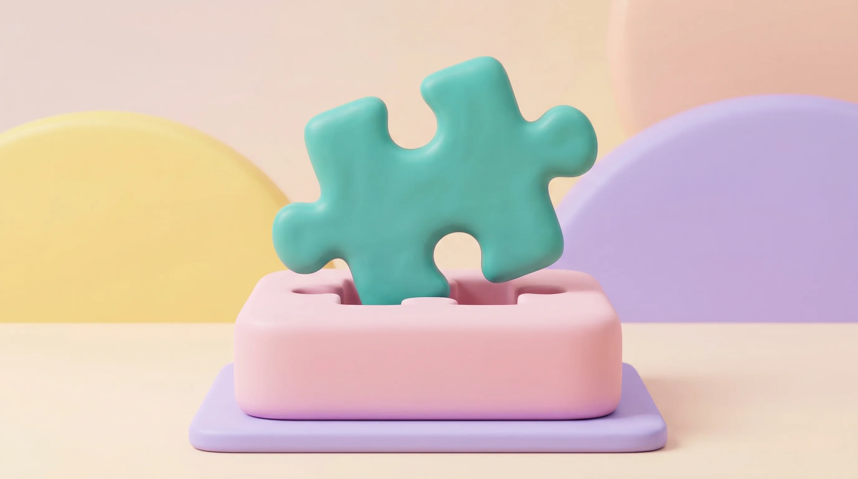 Digital illustration for article section "The Managed Service Angle" in "Qurrent Raises $15M Series A for AI-Powered Digital Workforces" - A minimalist 3D conceptual illustration representing a seamless managed service deployment, featurin...