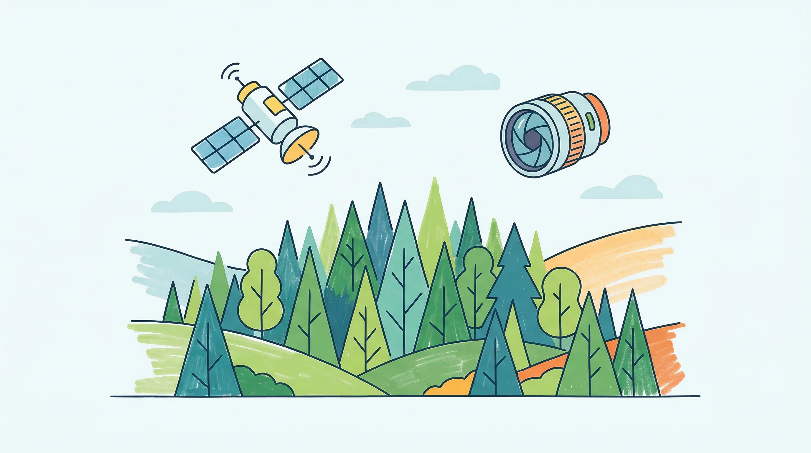 Digital illustration for article section "What Happens Next" in "The Wildfire Tech Revolution: AI, Satellites Race Against Climate" - A conceptual, modern editorial illustration representing the operational future of wildfire preventi...
