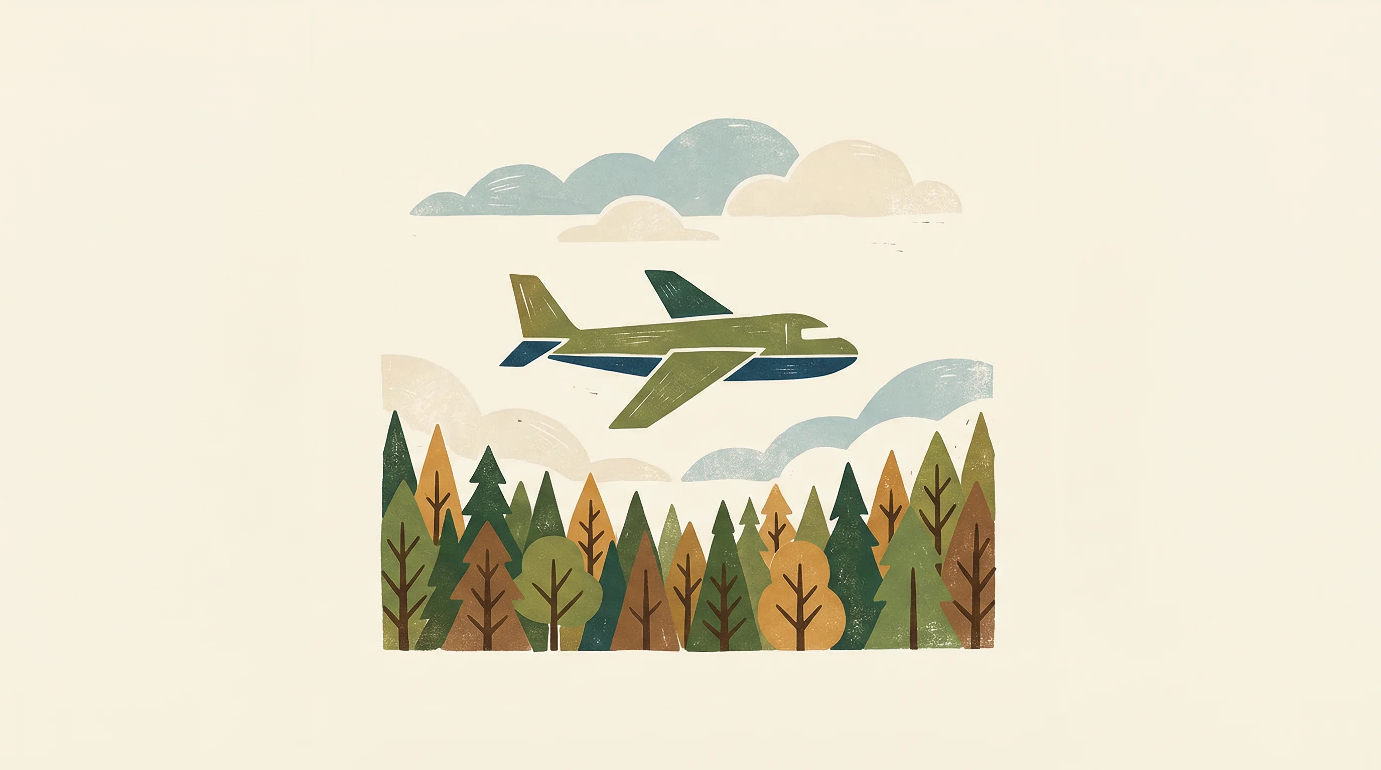 Digital illustration for article section "What Happens Now" in "Stardust Raises $60M for Controversial Solar Geoengineering Tech" - A minimalist, hand-drawn illustration of a single, simplified aircraft flying over a stylized, prist...
