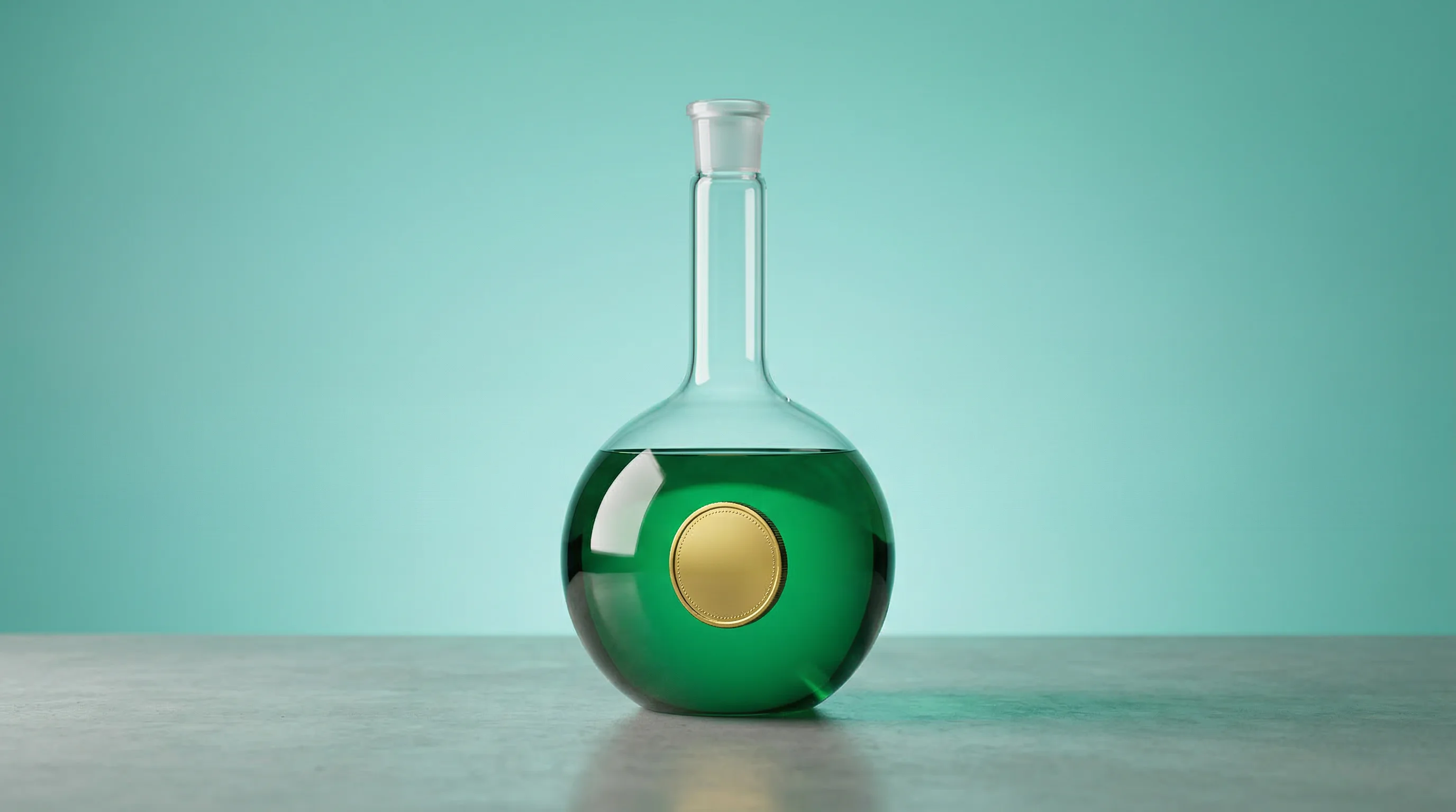 Digital illustration for article section "The Intractable Math of Media Costs" in "Why Lab-Grown Meat Companies Are Failing Despite Billions Invested" - A minimalist and surreal conceptual artwork illustrating the high economic cost of cell culture medi...
