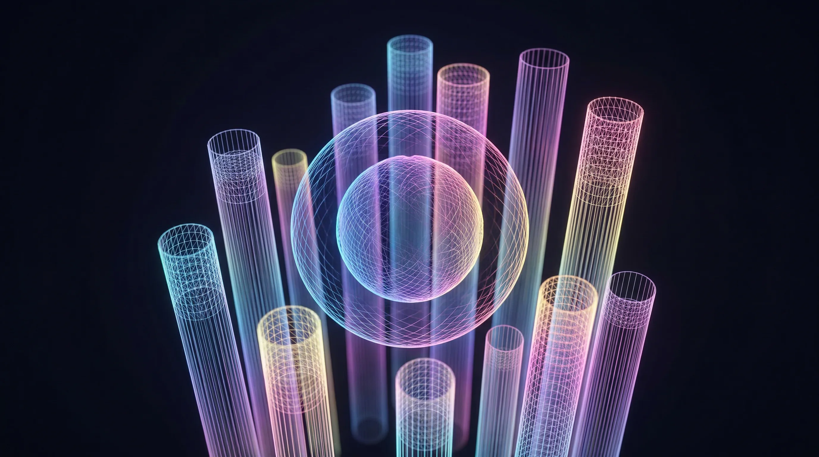 Digital illustration for article section "A Crowded, Well-Funded Field" in "Strand AI Predicts Missing Biology Data With Foundation Models" - A conceptual and minimalist visualization representing a heavily funded and competitive oncology res...