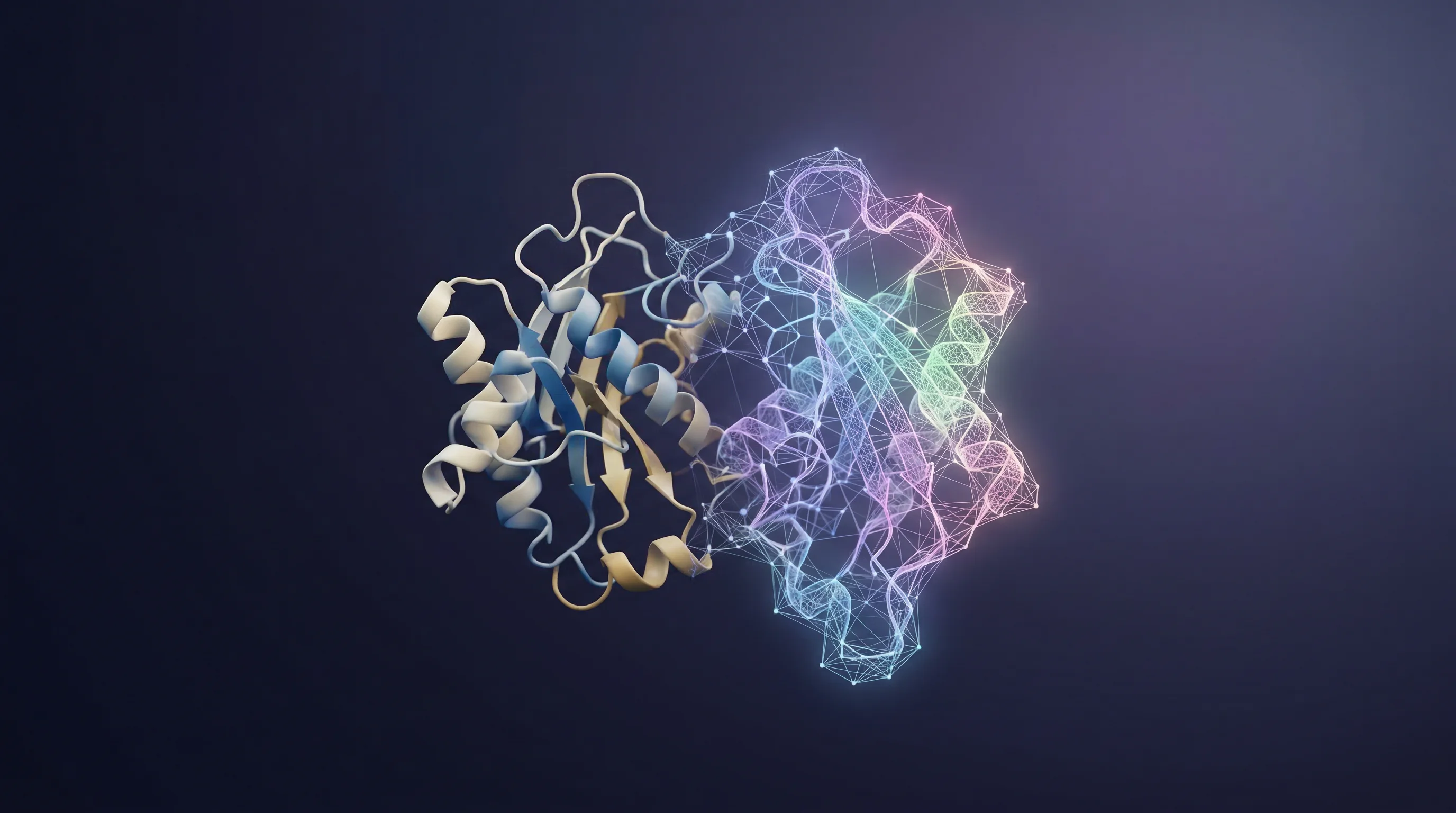 Digital illustration for article section "The Hypothesis Being Tested" in "Strand AI Predicts Missing Biology Data With Foundation Models" - A conceptual, minimal image representing the computational analysis of spatial proteomics, featuring...
