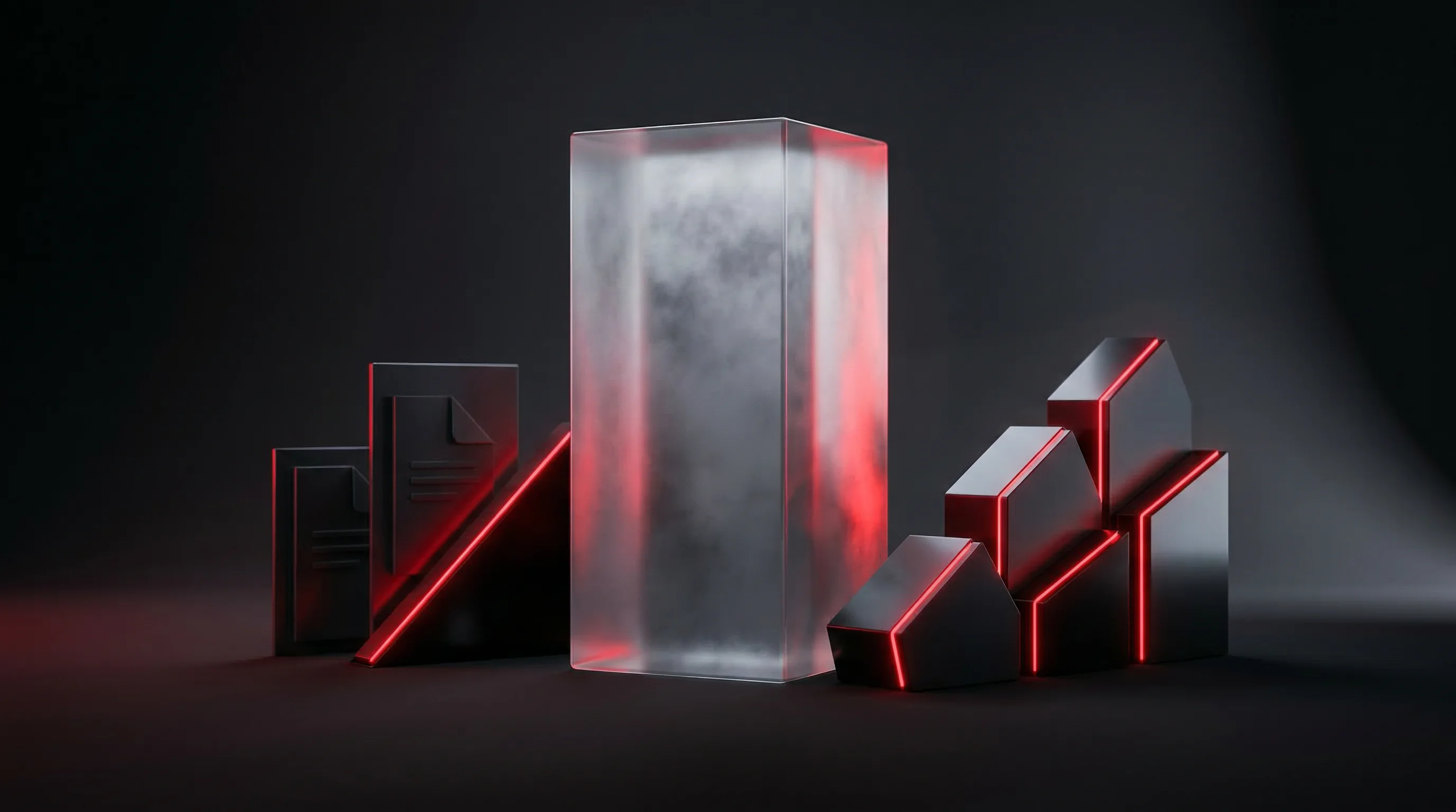 Digital illustration for article section "The Market Reality" in "Nyne Secures $5.3M to Build 'People Intelligence' for AI Agents" - A minimalist, conceptual representation of a growing corporate entity and its market reality, featur...