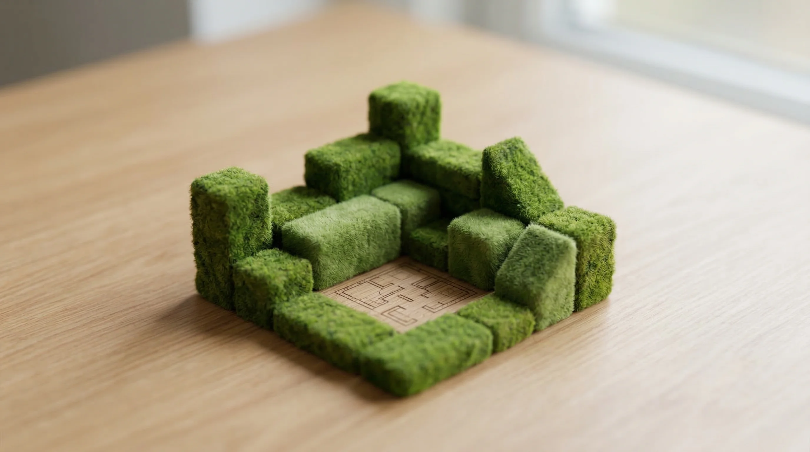 Digital illustration for article section "What Happens Next" in "First Concepts Secures Antler Backing for AI Creative Workspace" - A minimalist and conceptual visualization of a scrappy startup team building its first product, repr...