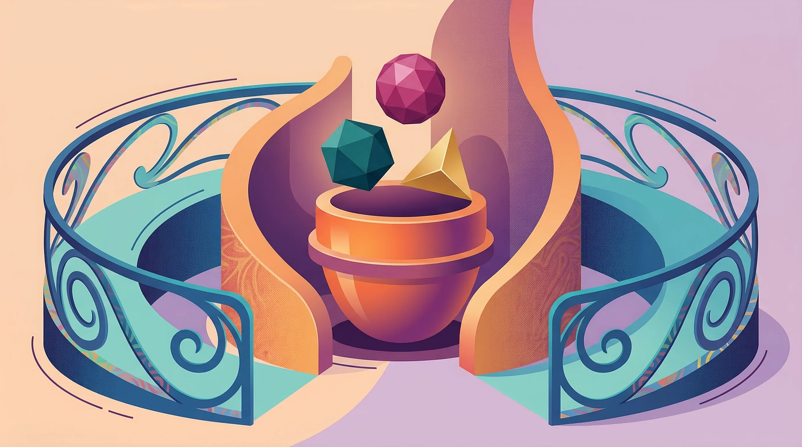 Digital illustration for article section "The Hyperscaler Countermove" in "Mistral AI Launches Forge Platform to Challenge AWS in Custom AI" - A conceptual, modern illustration of a minimalist foundry representing cloud hyperscalers, featuring...