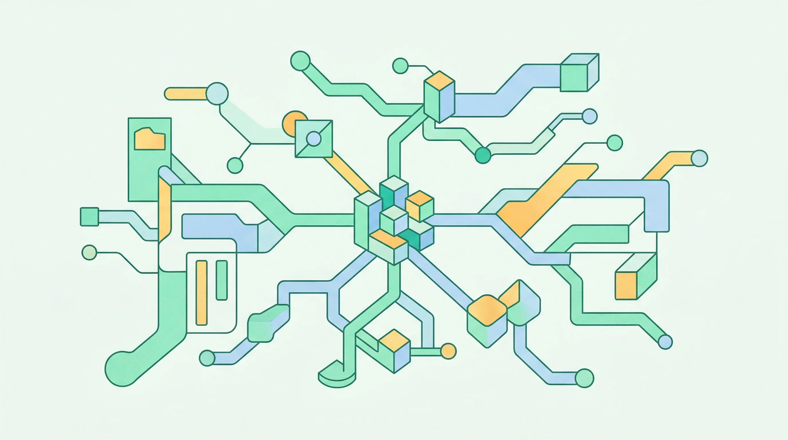 Digital illustration for article section "Distribution Through Others" in "dtcpay's Stablecoin-Only Bet: Global Expansion Without New Capital" - A minimalist, conceptual illustration representing business expansion through partnership density, f...