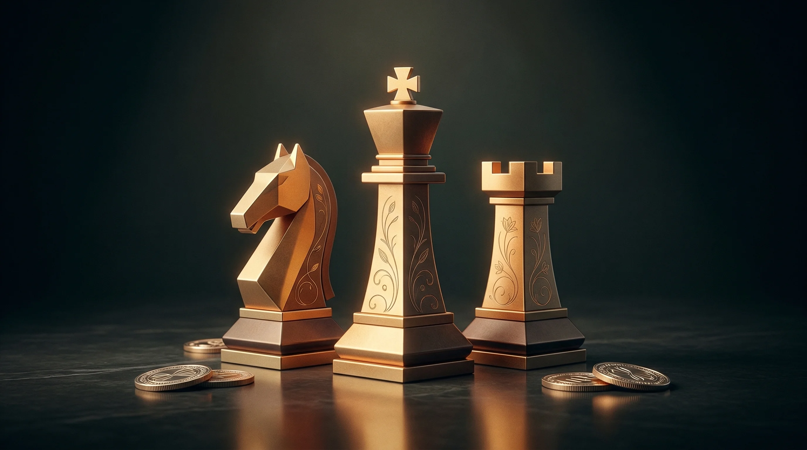 Digital illustration for article section "The Competition Is Already Here" in "Cleavr Raises $1.1M Pre-Seed for AI-Powered Cash Collection" - A minimalist, conceptual representation of established global financial competition featuring three ...