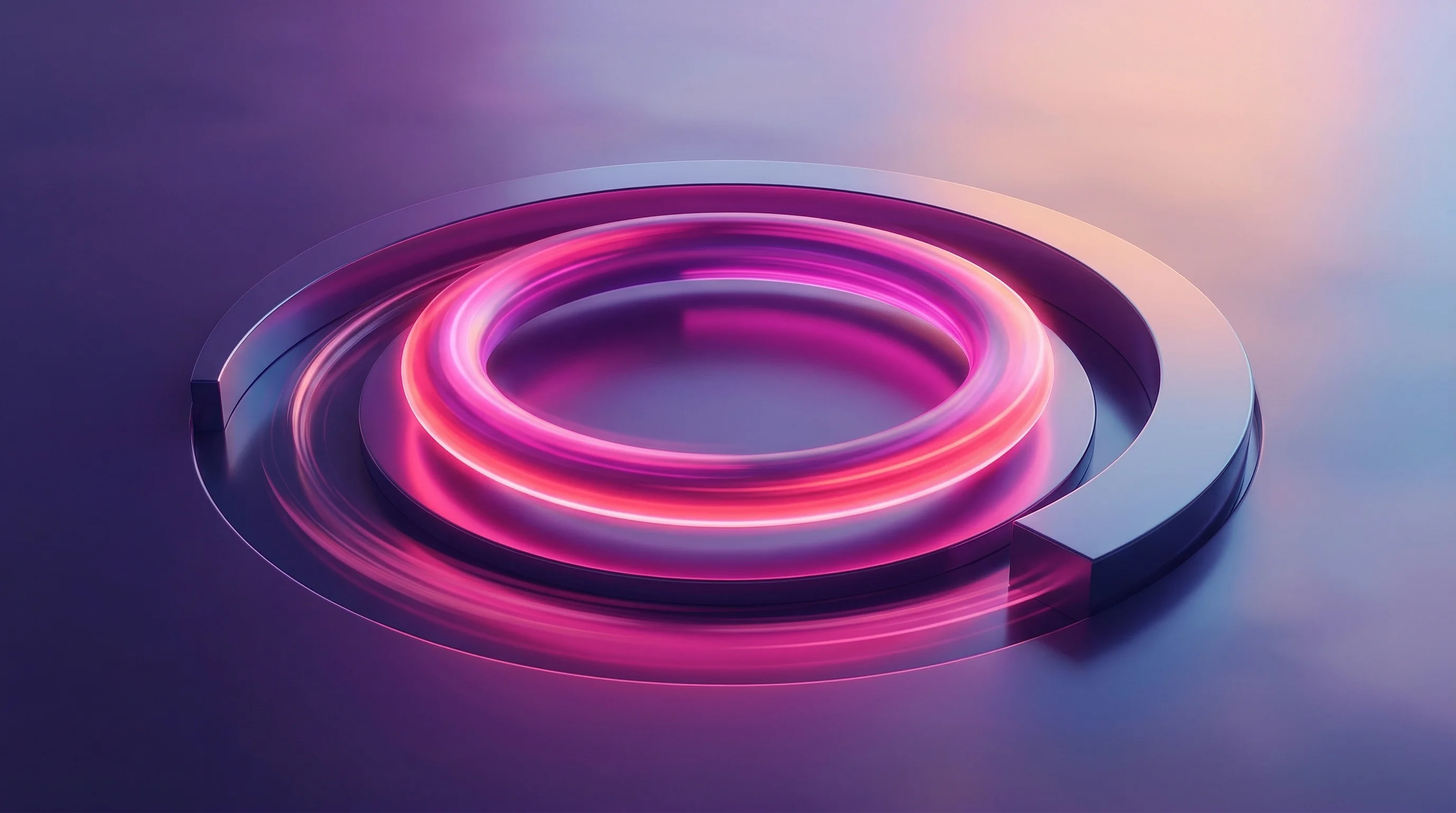 Digital illustration for article section "Where's the Moat?" in "YC-Backed CodeWisp Lets Anyone Build Games with AI Prompts" - A conceptual, minimalist illustration of a sleek, high-speed continuous loop representing a fast pub...