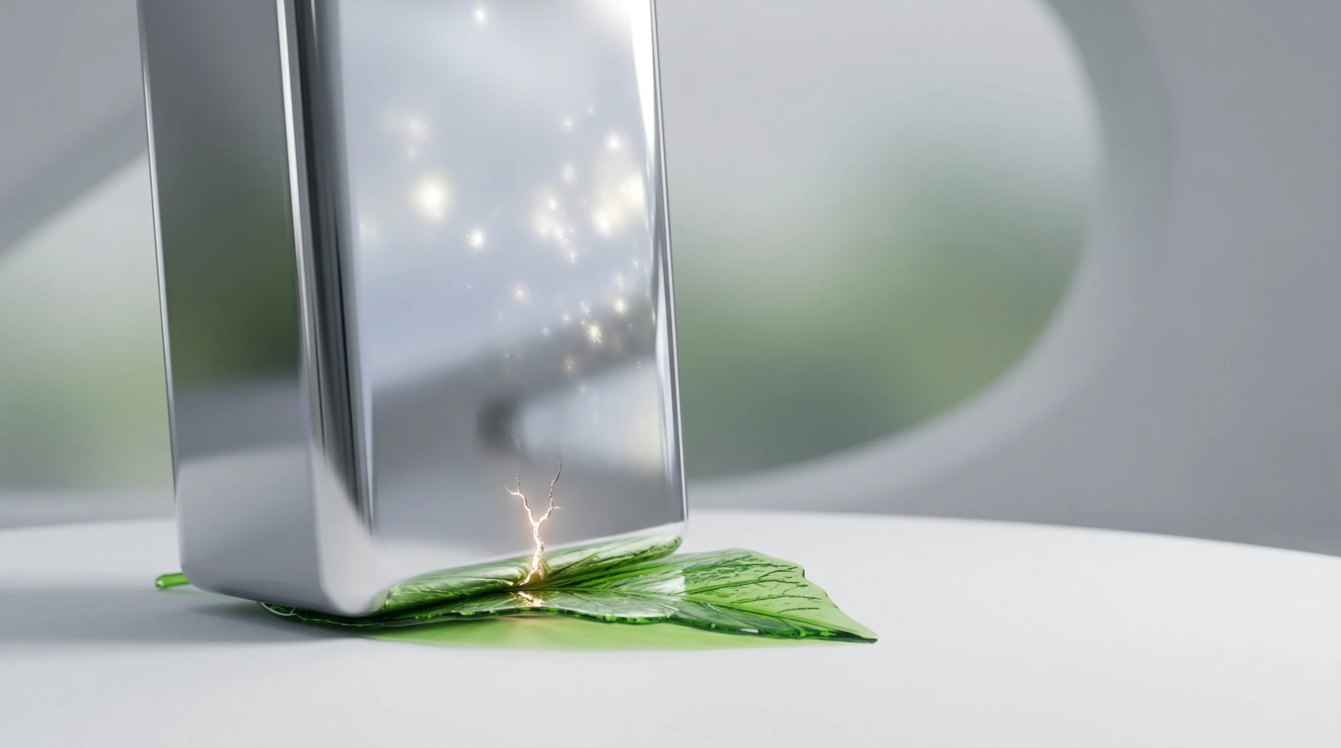 Digital illustration for article section "An Industry Under Pressure" in "Claros Raises $30M to Cut AI Data Center Energy Waste by 30%" - A conceptual, minimalist still life representing the tension between massive AI industry expansion a...