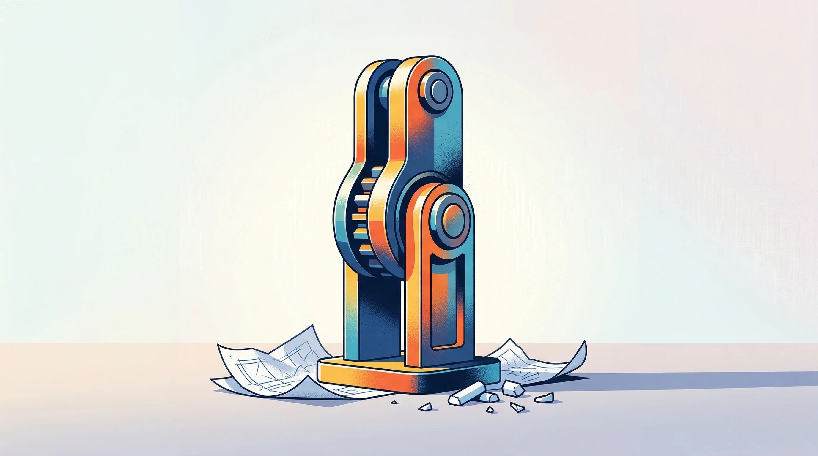 Digital illustration for article section "Proof in Production" in "YC-Backed RamAIn Launches AI Agents 10x Faster Than OpenAI, Anthropic" - A clean, minimalist conceptual image representing the evolution of enterprise automation, featuring ...