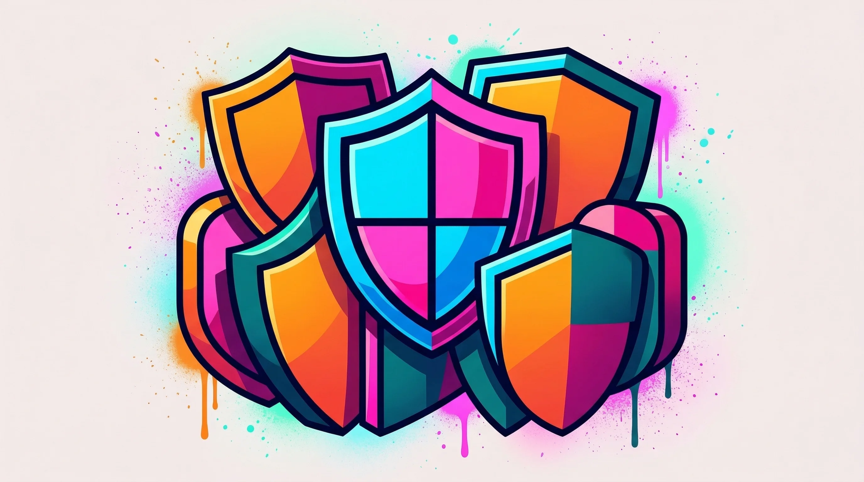 Digital illustration for article section "A Market Already at Capacity" in "YC-Backed Velum Labs Debuts AI Access Control Firewall" - A clean, minimalist conceptual image representing a crowded market of AI firewalls, featuring a sing...