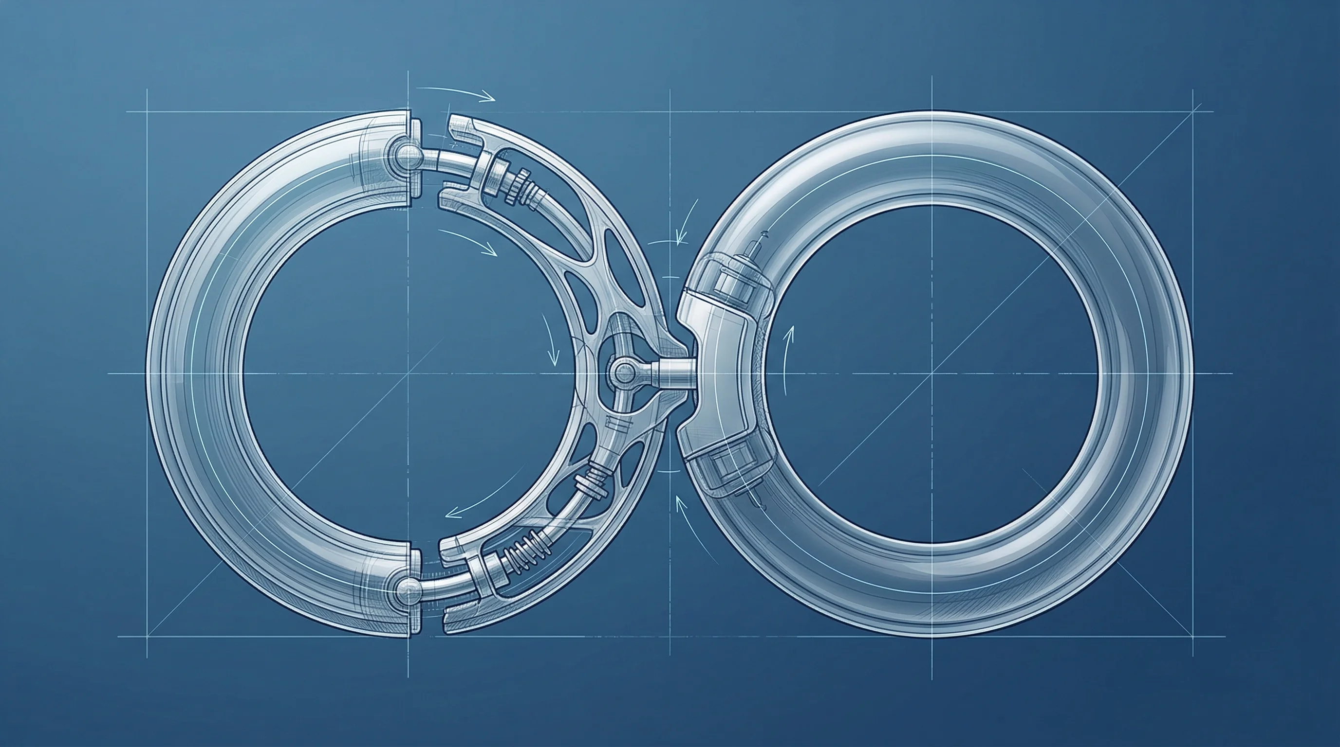 Digital illustration for article section "From Alert to Fix in One Click" in "YC-Backed Sentrial Tackles AI Agent Failures with Production Monitoring" - A clean, minimalist conceptual image of a precision-engineered, transparent mechanical ring seamless...