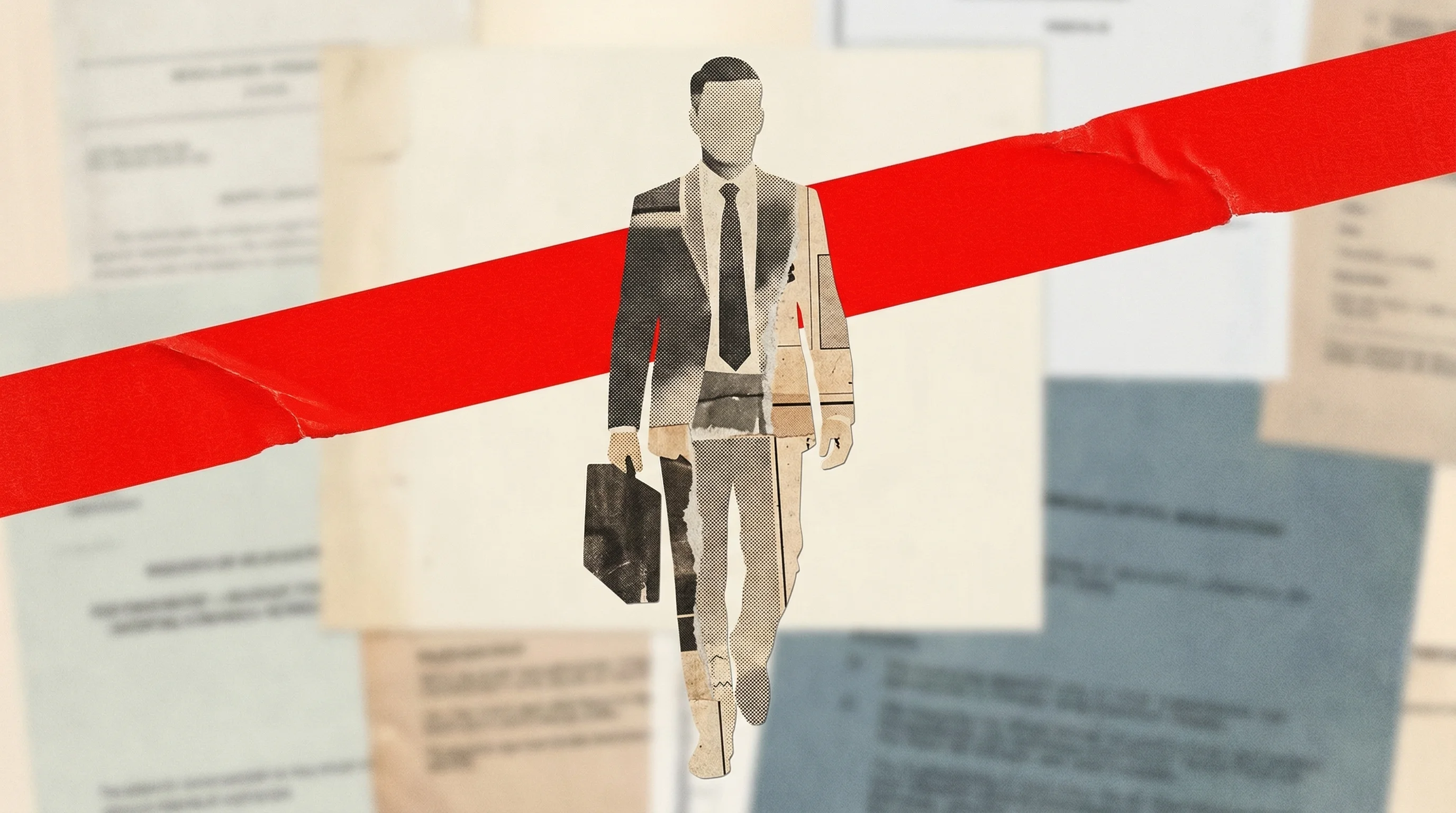 Digital illustration for article section "What Happens Next" in "YC's Tensol Launches 'AI Employee' Platform Amid OpenClaw Security Warnings" - A minimalist vintage collage representing the rapid rise and regulation of AI employees, featuring a...