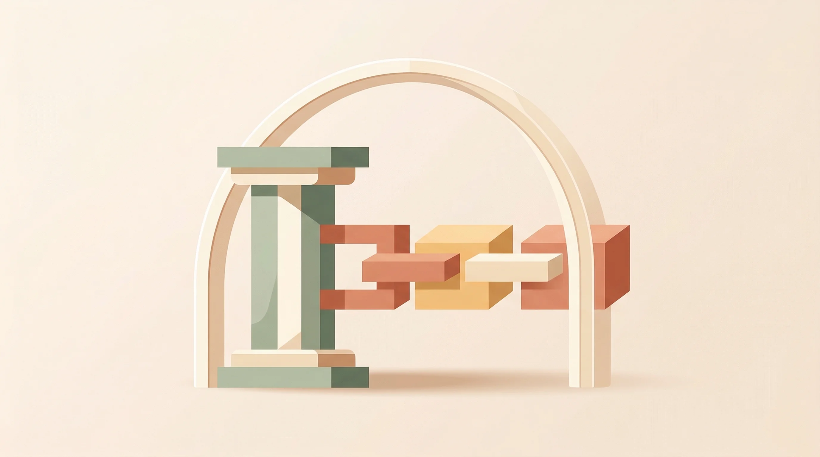 Digital illustration for article section "Why a Bank—and Why Now" in "Eclypsium Raises $25M to Secure AI Infrastructure, Financial Firms" - A minimalist, contemporary flat illustration representing financial infrastructure and supply chain ...