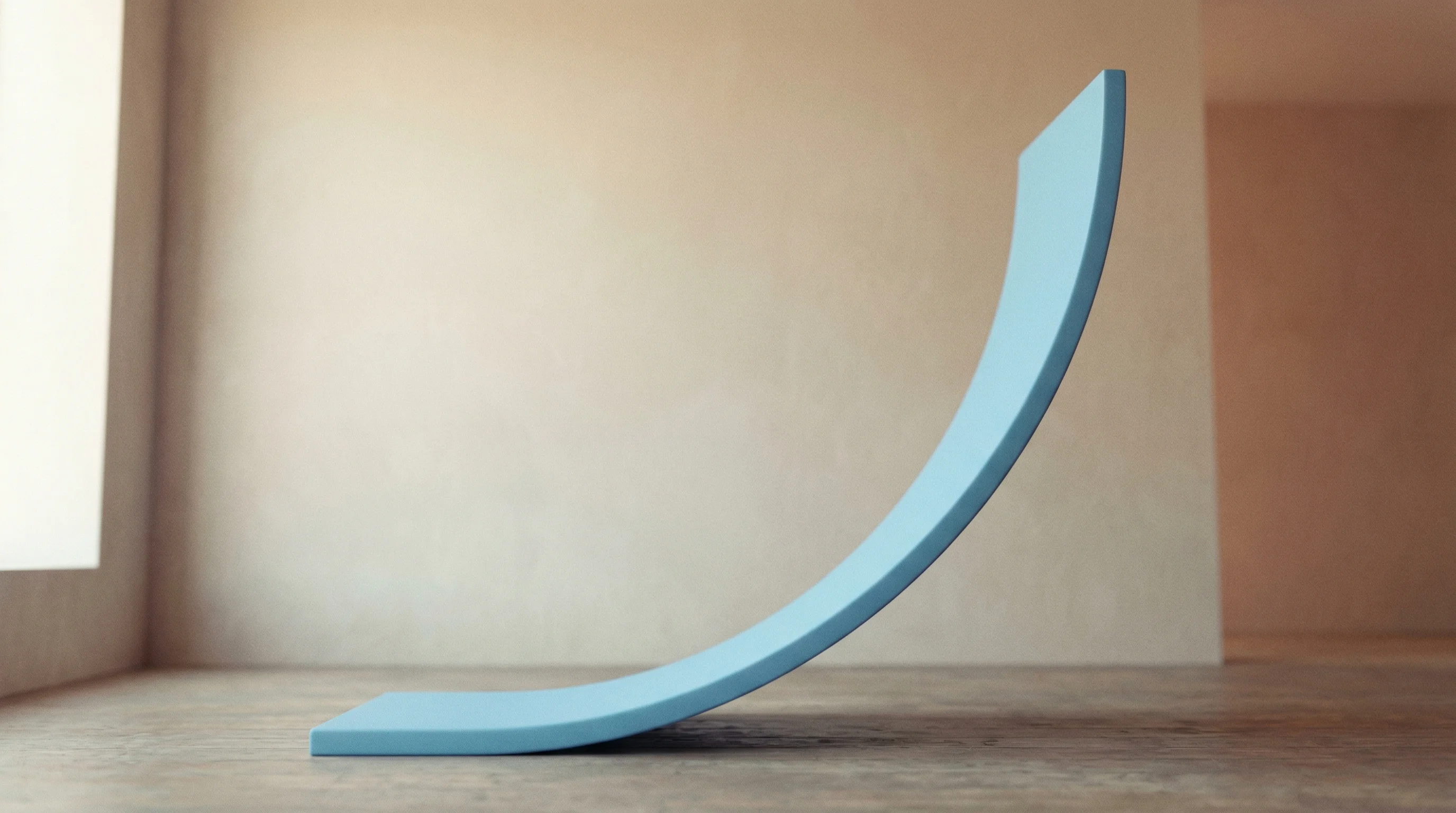 Digital illustration for article section "Momentum Without Confirmation" in "Bluesky Raises $100M Series B Amid Leadership Shakeup, Scaling Battle" - A minimal and conceptual composition featuring a sleek, almost vertical ascending line representing ...