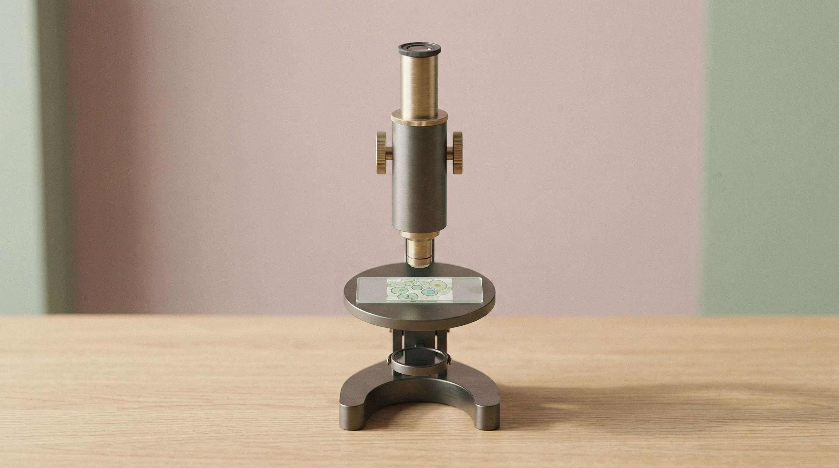 Digital illustration for article section "The Team and the Tool" in "Origin Bio's AI Challenges DeepMind in Gene Therapy Design" - A perfectly symmetrical, minimalist still-life composition representing a massive dataset of synthet...
