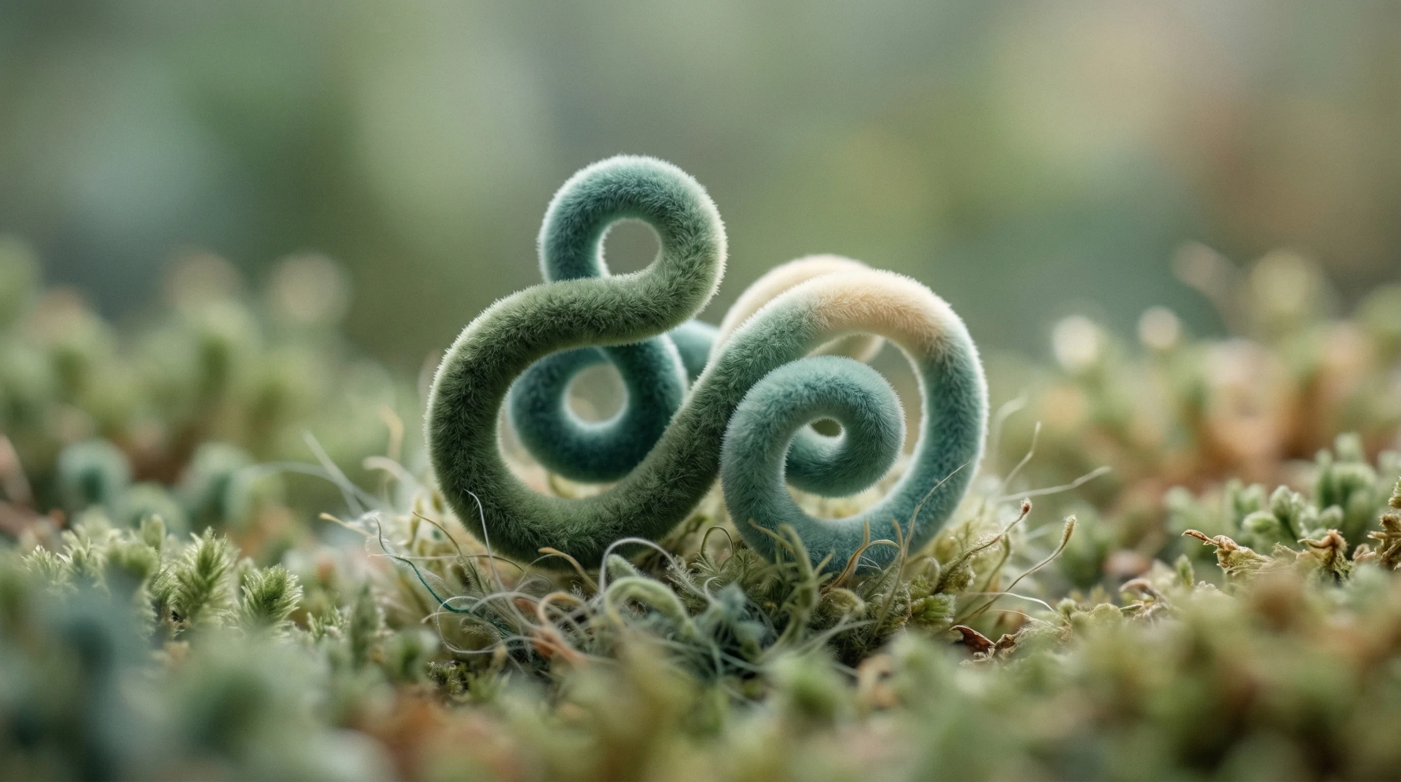 Digital illustration for article section "A Crowded Field, Different Bets" in "Mining Parasite Evolution for Autoimmune Disease Therapies" - A conceptual, highly tactile macro photograph illustrating evolutionarily inspired immunomodulation ...
